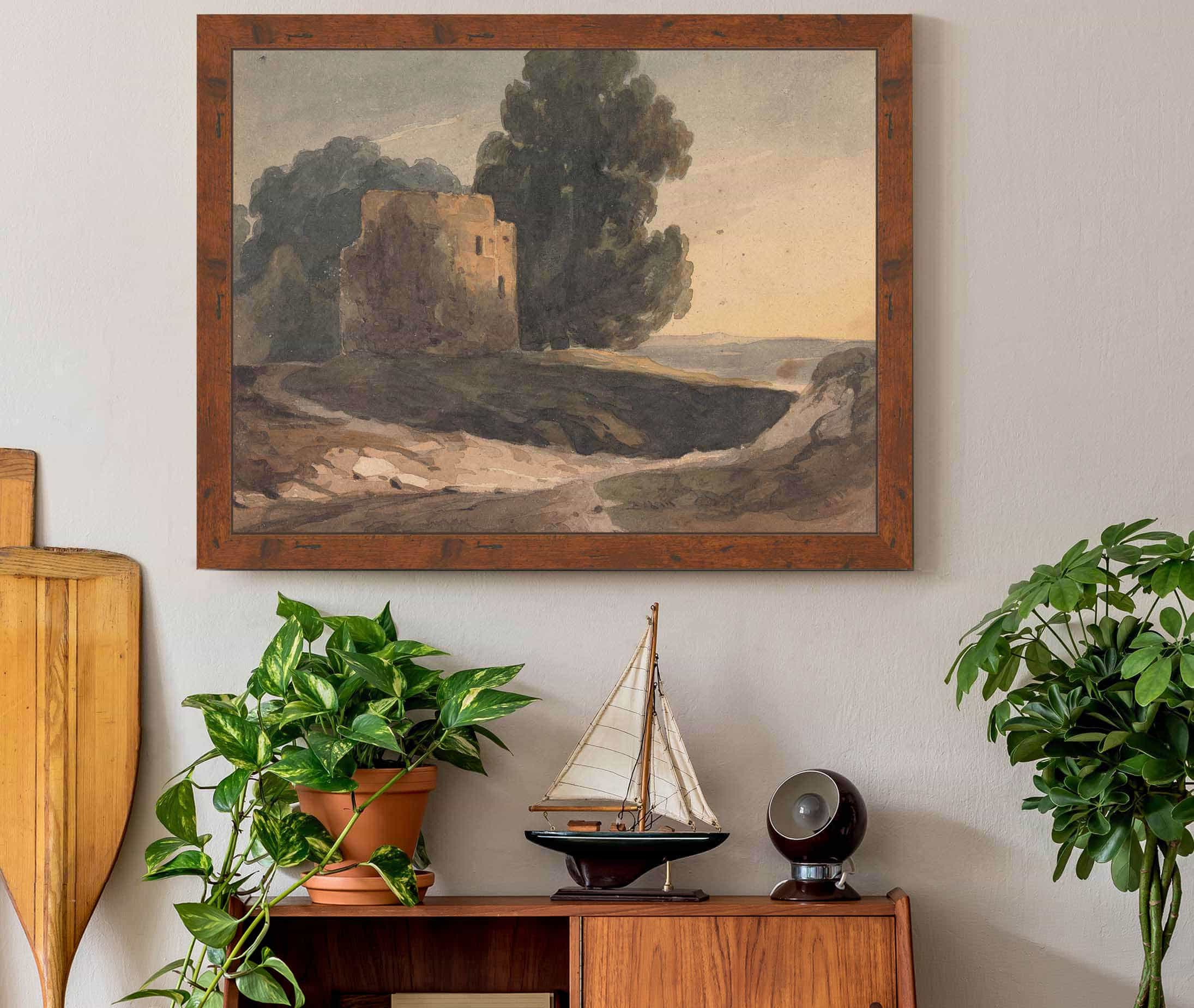 Landscape With Ruined Castle Trees by Thomas Sully - Image 3