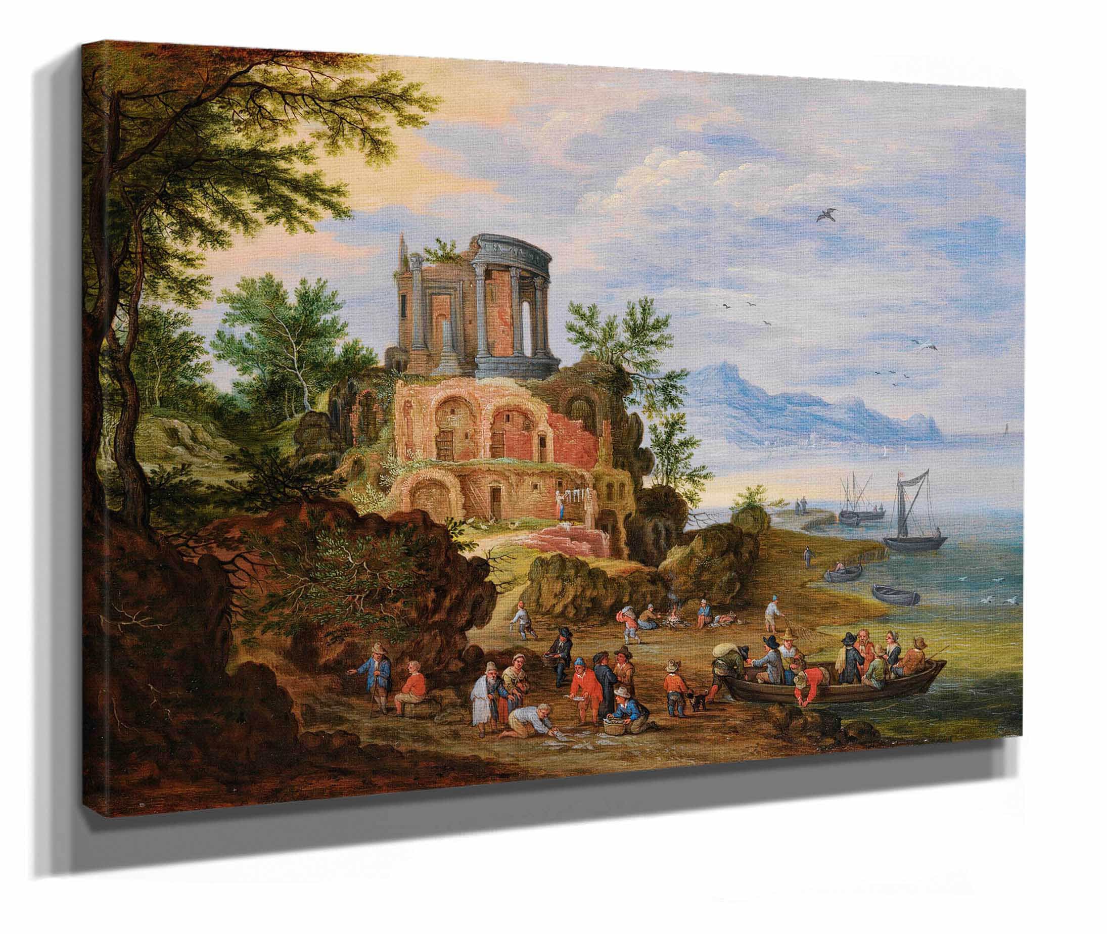 Landscape With Ruins Animated With Figures by Jan Brueghel The Younger - Image 2