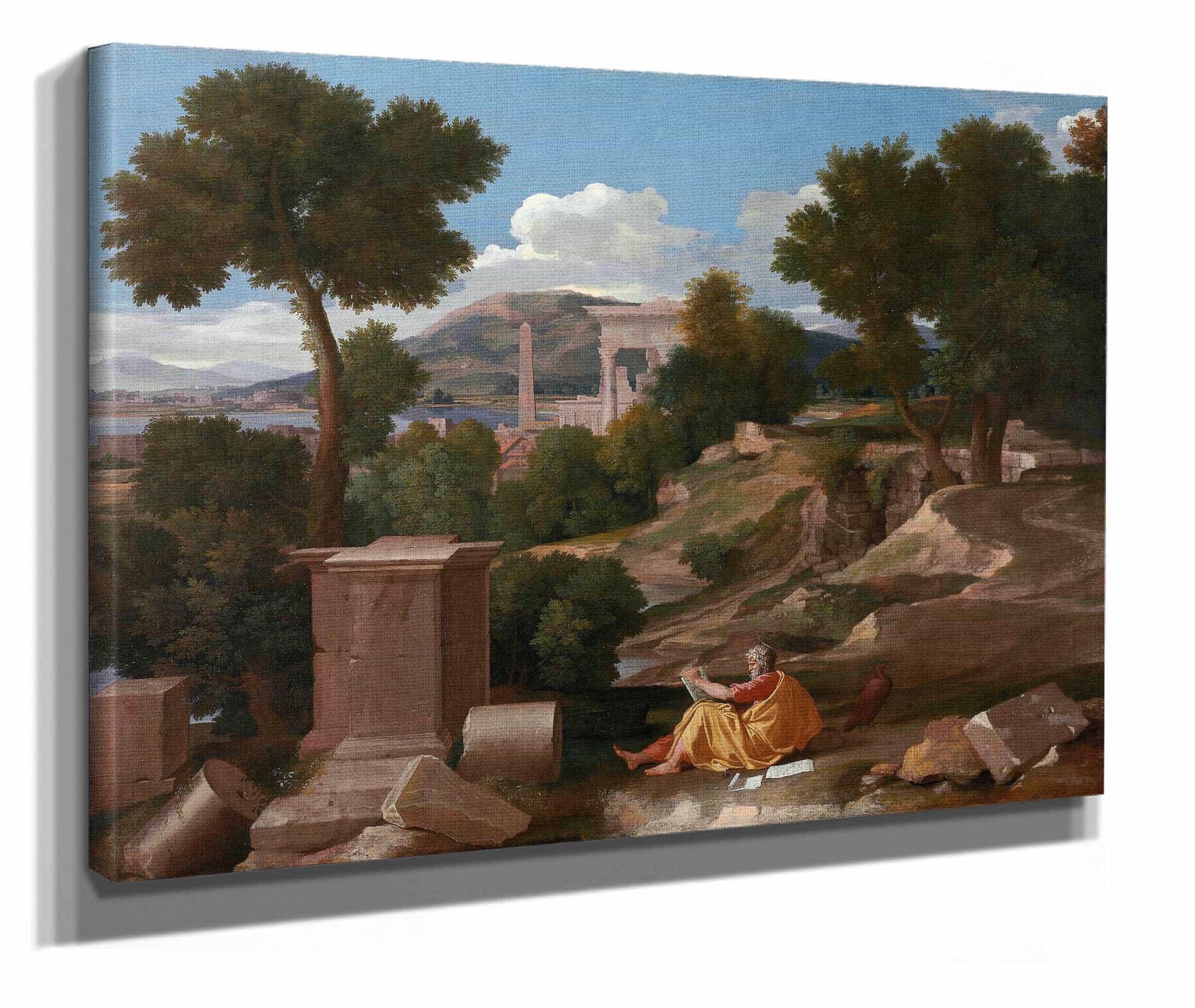 Landscape With Saint John On Patmos by Nicolas Poussin - Image 2