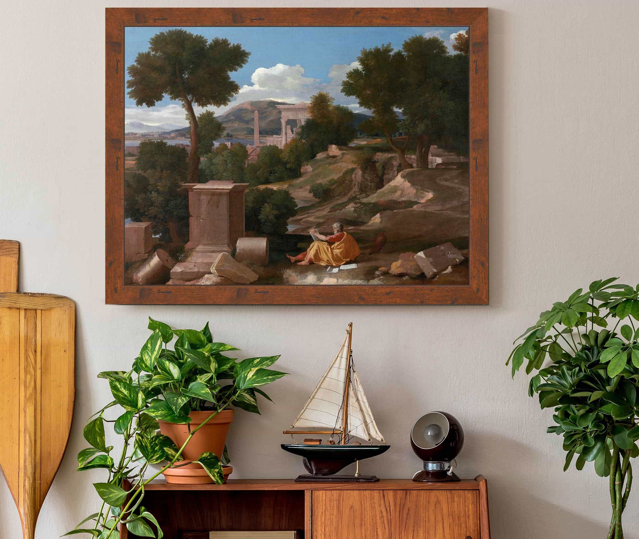 Landscape With Saint John On Patmos by Nicolas Poussin - Image 3