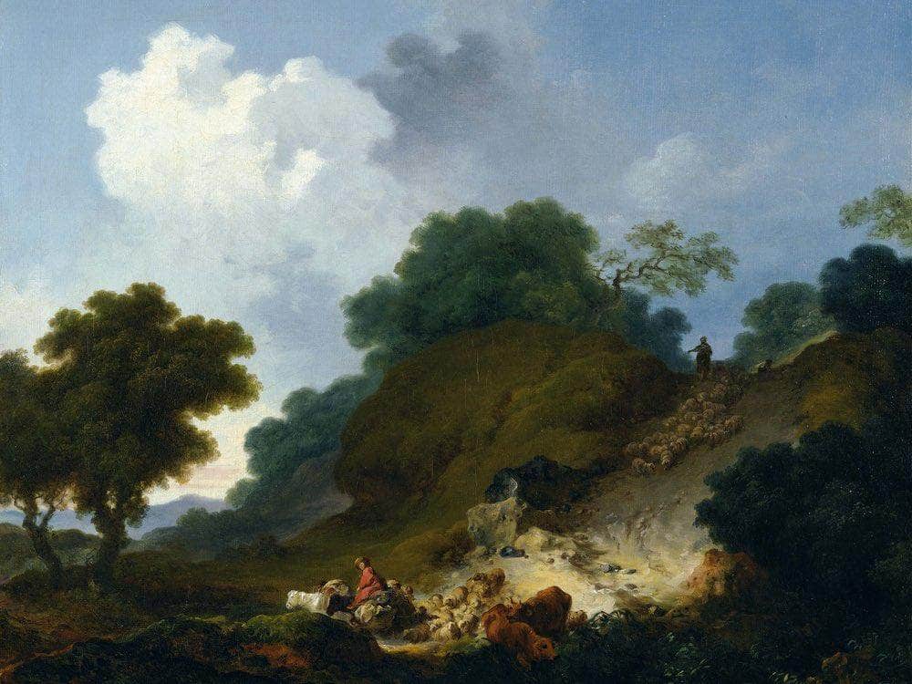 Landscape With Shepherds And Flock Of Sheep 1763 1765 52X73Cm National Museum Of Western Art By Jean Honore Fragonard - Image 7