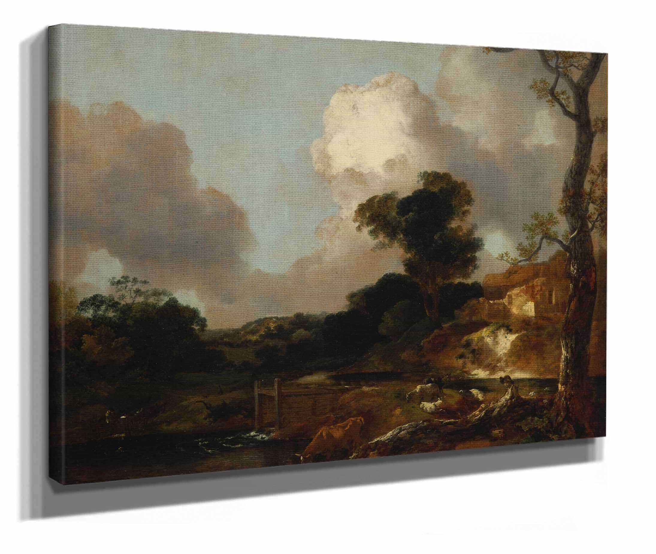 Landscape With Stream And Weir by Thomas Gainsborough - Image 2