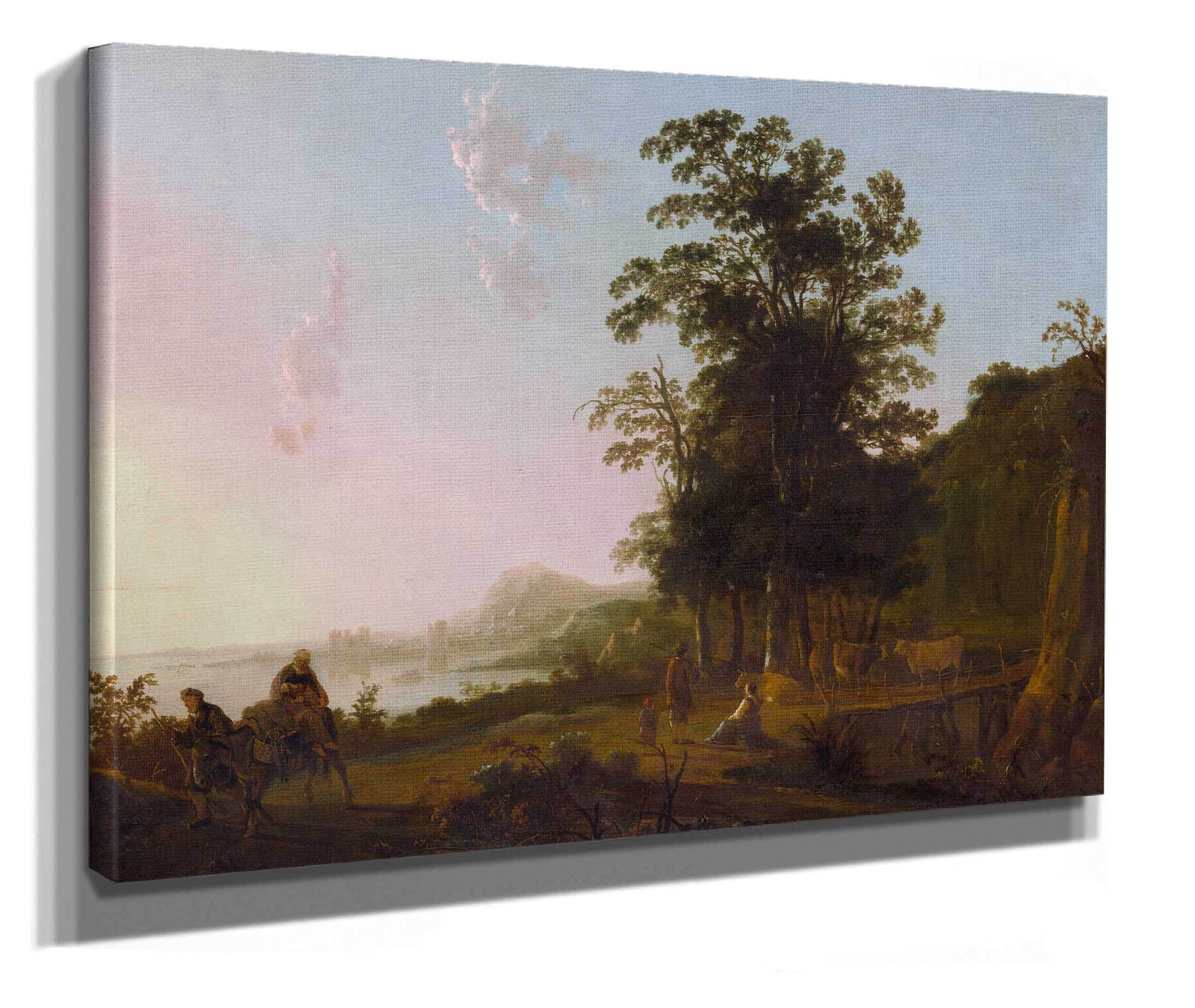 Landscape With The Flight Into Egypt by Aelbert Cuyp - Image 2