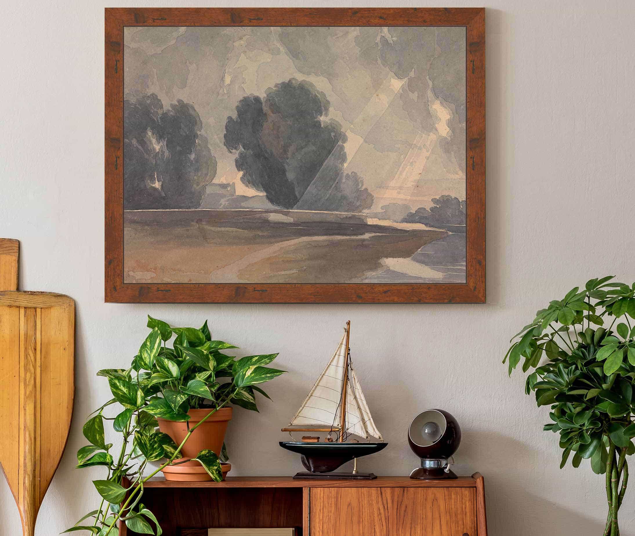 Landscape With Trees And Lake by Thomas Sully - Image 3