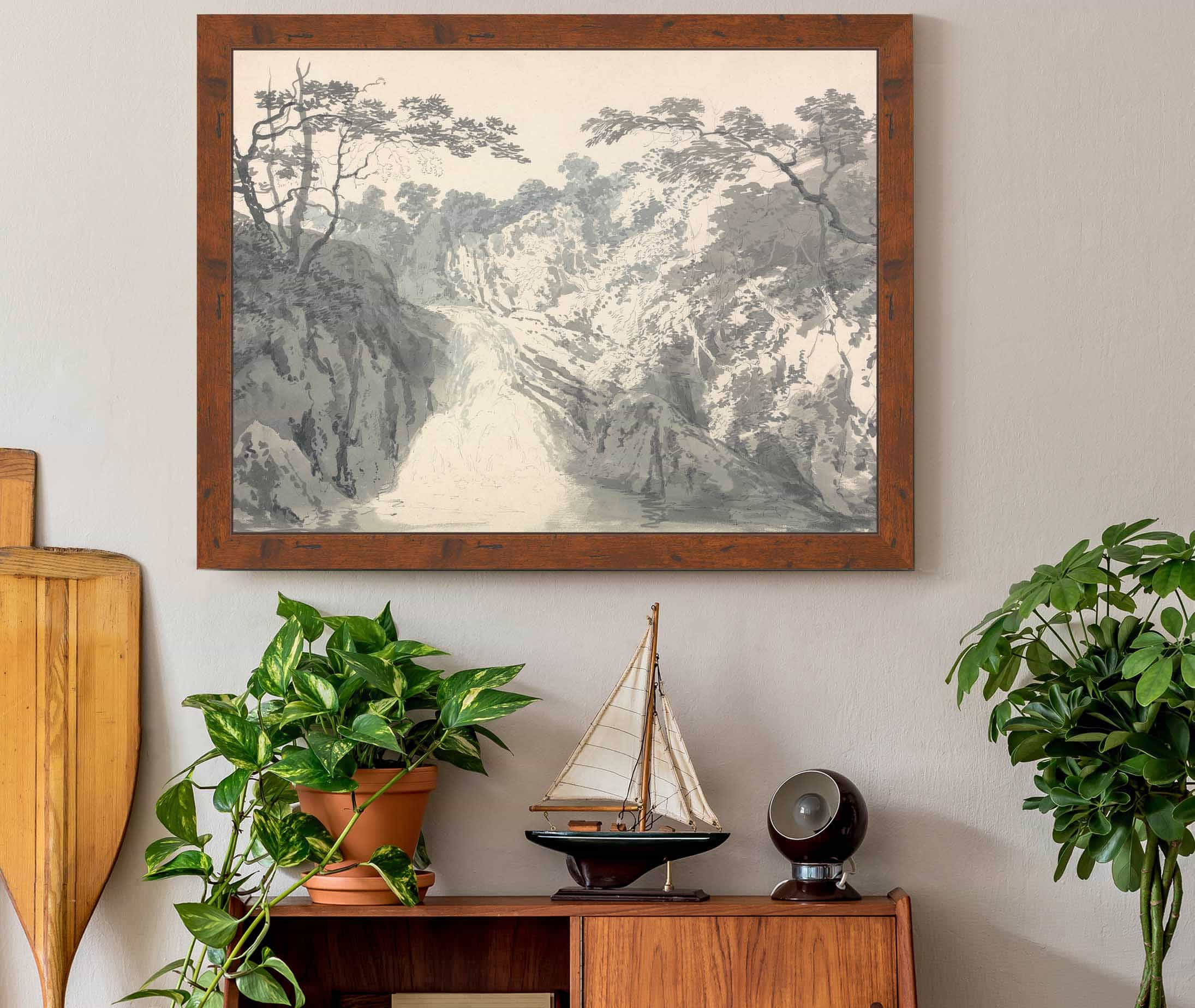 Landscape With Waterfall by Joseph Mallord William Turner - Image 3