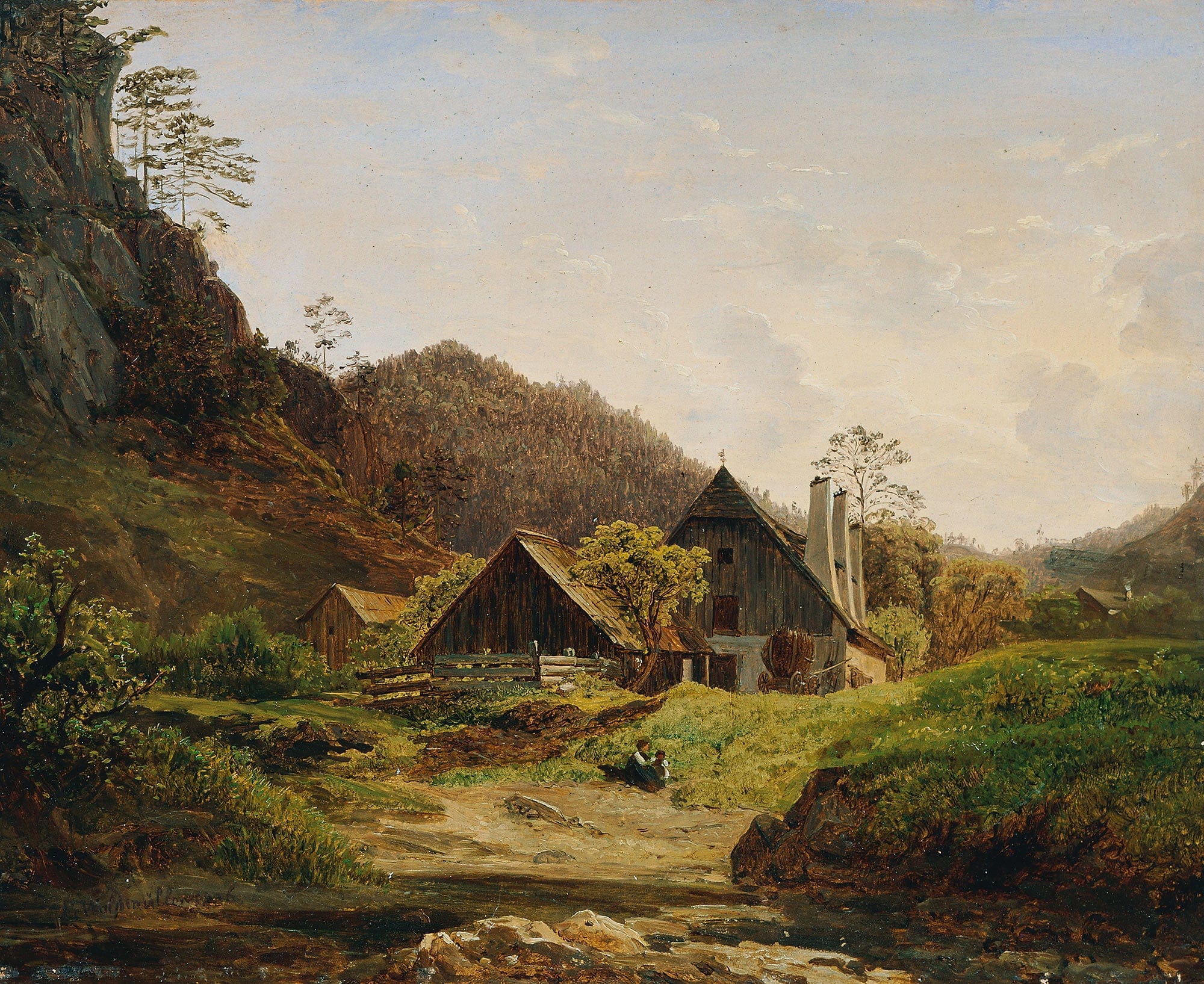 Landschaft Mit Hammerschmiede by Ferdinand Georg Waldmuller - Image 2