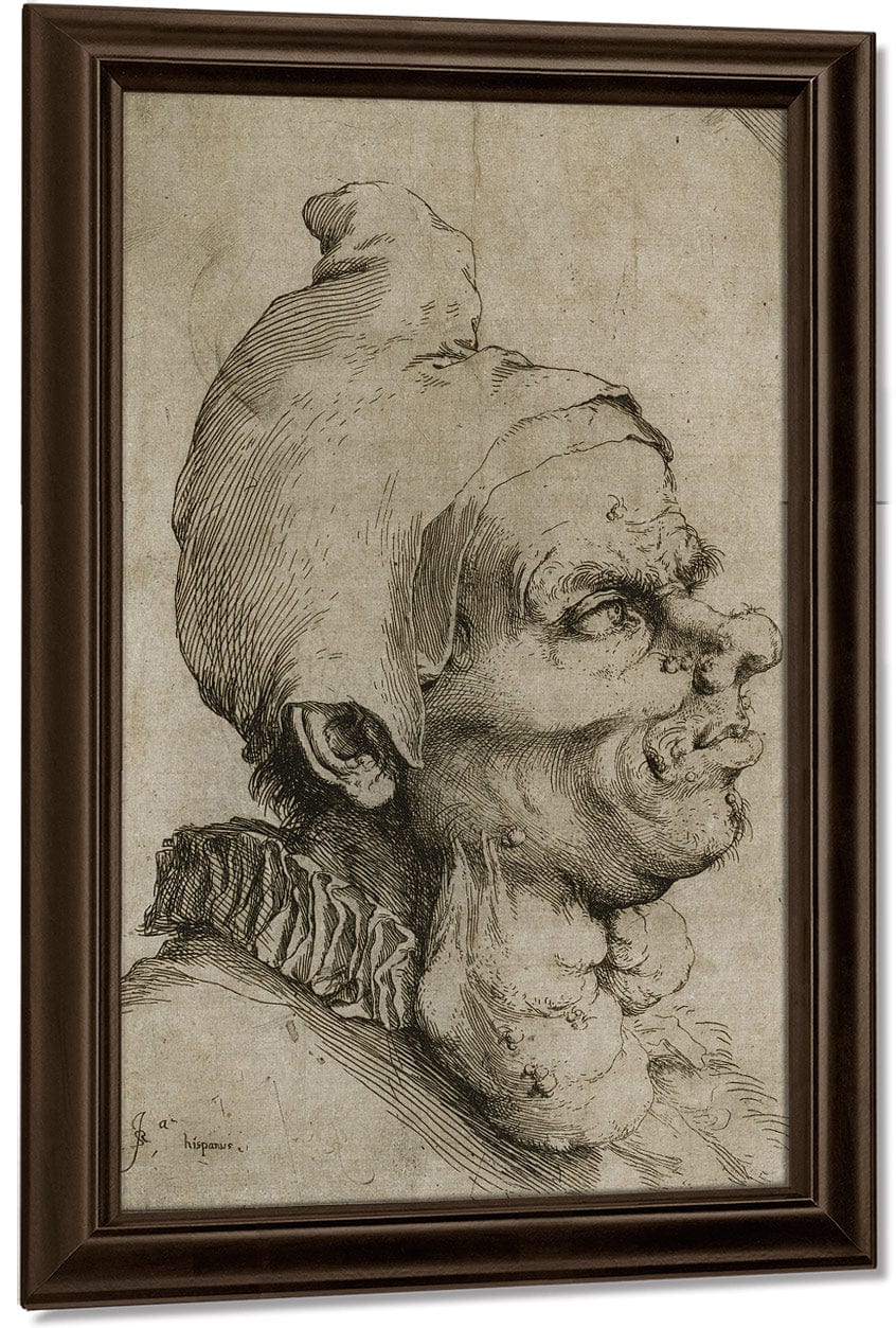 Large Grotesque Head By Jusepe De Ribera - Image 5