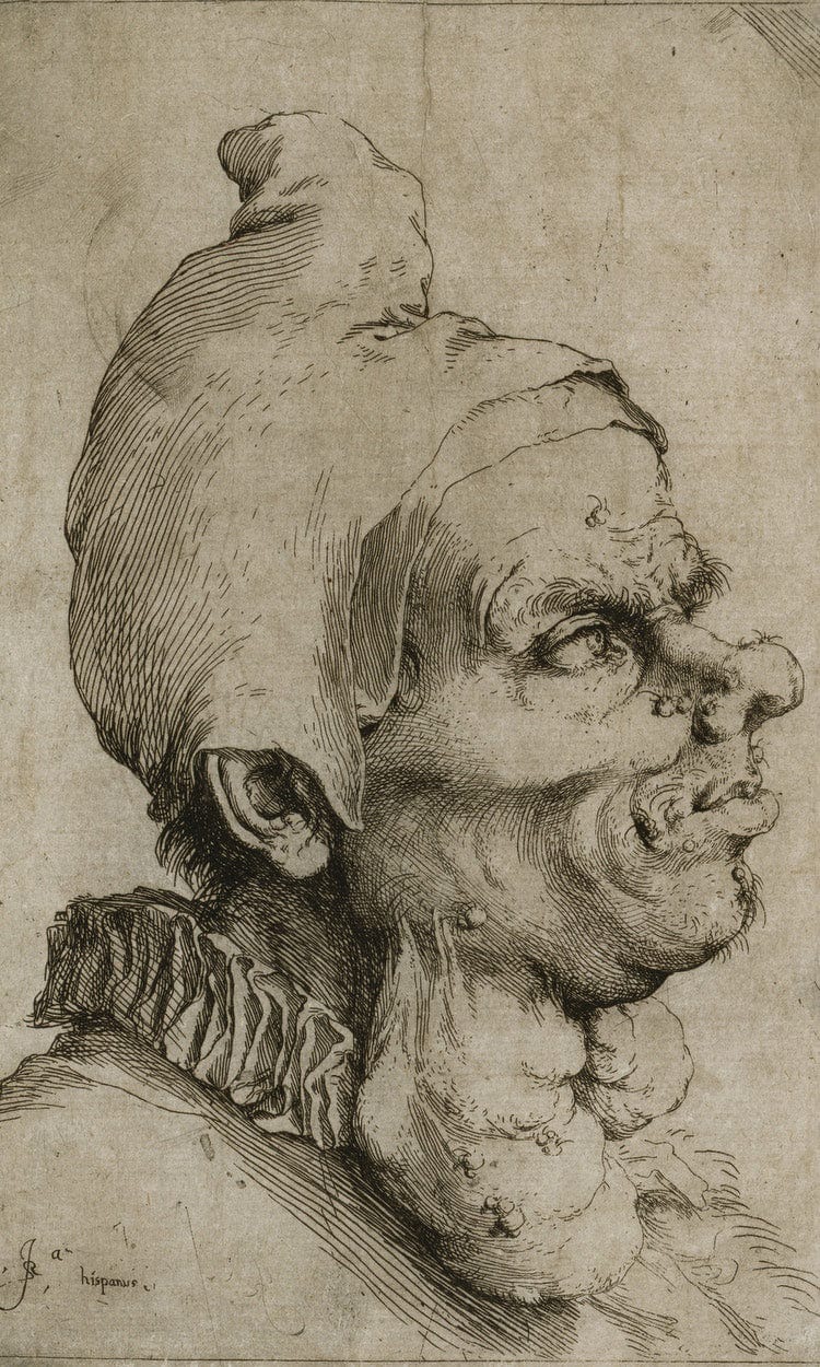 Large Grotesque Head By Jusepe De Ribera - Image 6