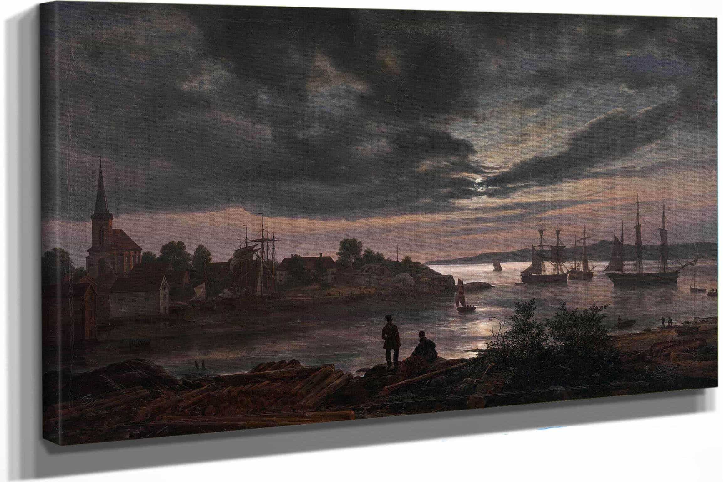 Larvik By Moonlight by Johan Christian Dahl