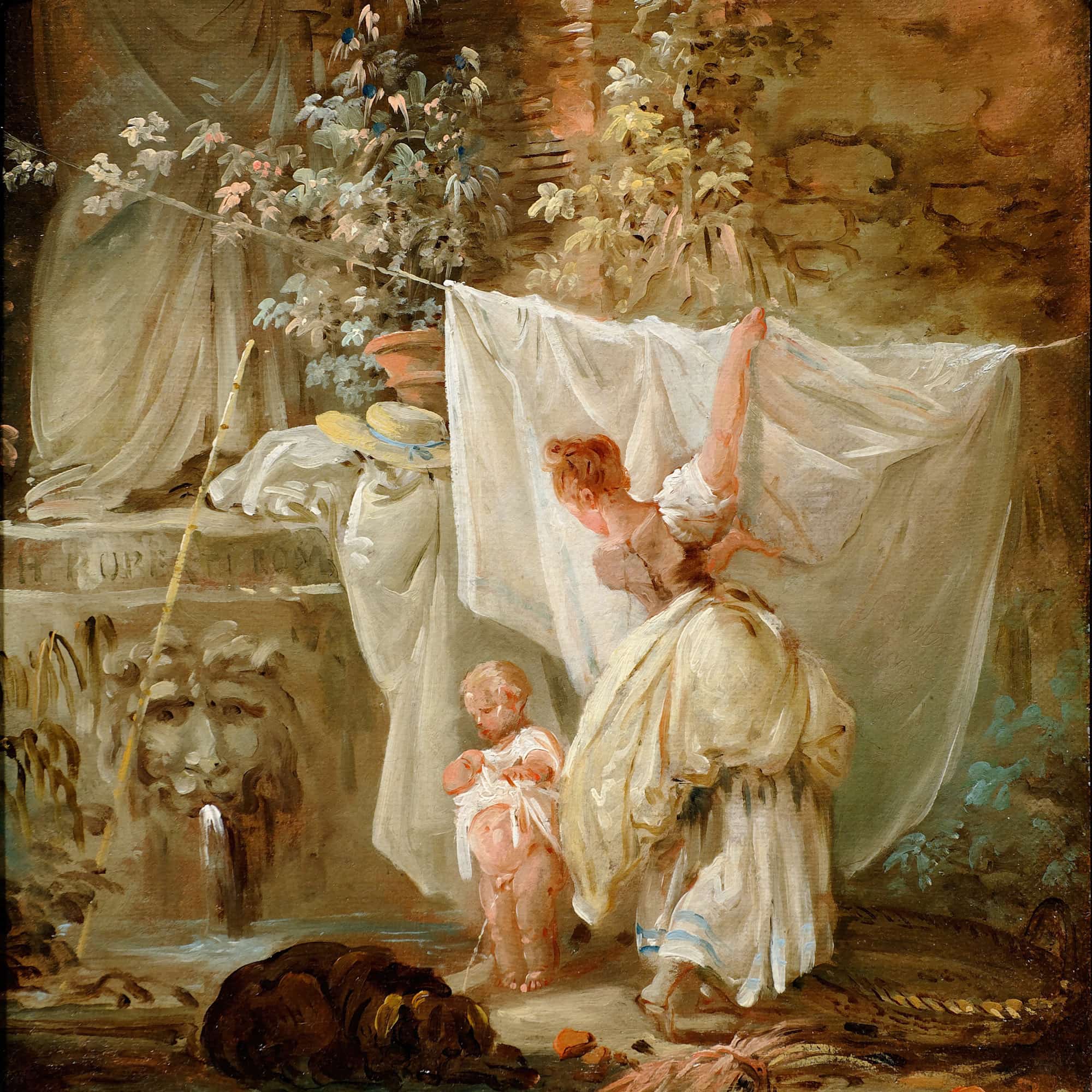 Laundress And Child by Hubert Robert - Image 4