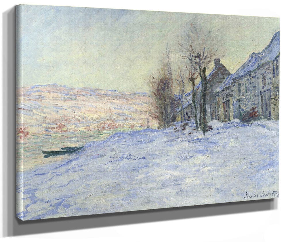 Lavacourt Under Snow By Claude Monet