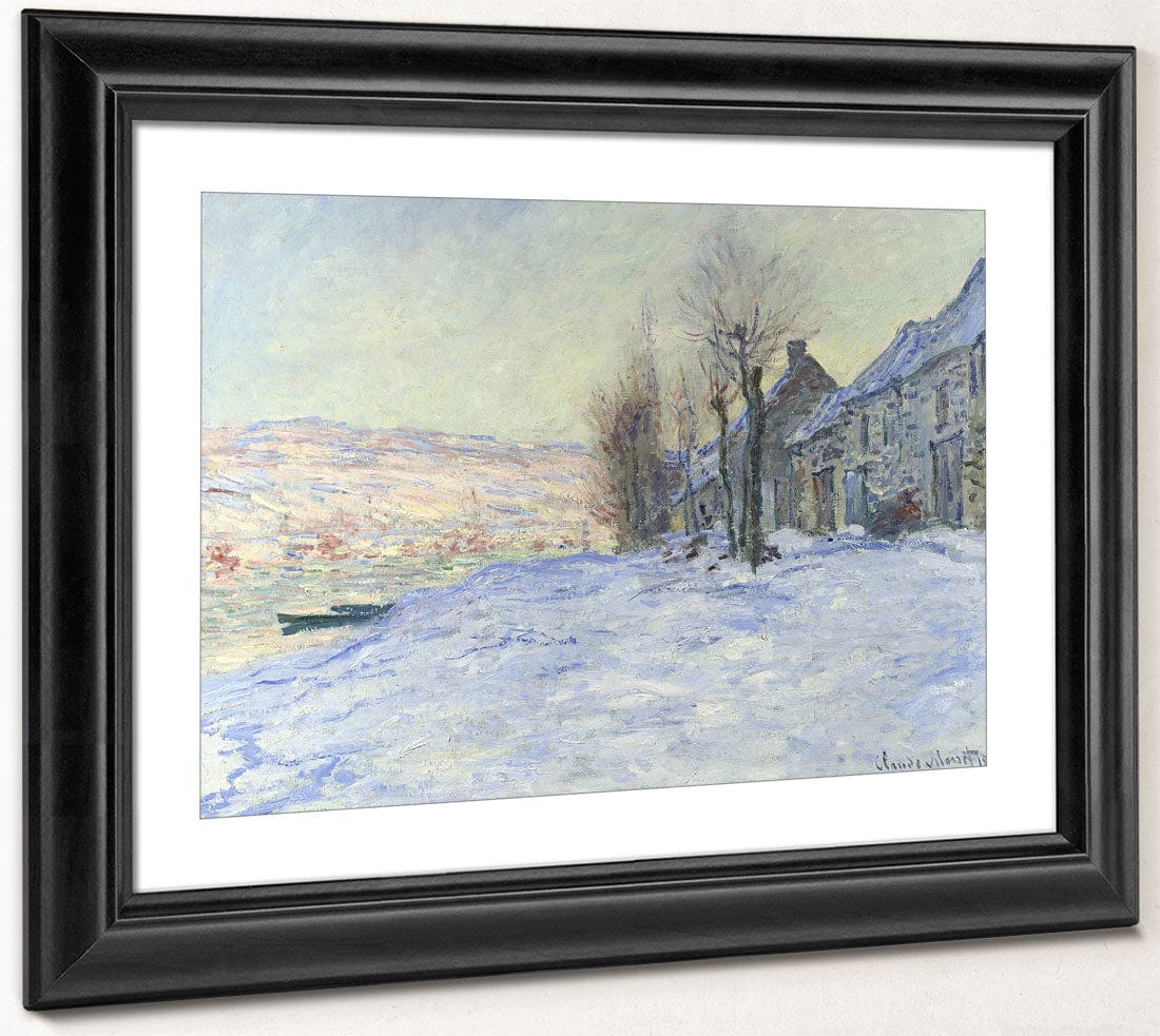 Lavacourt Under Snow By Claude Monet - Image 4
