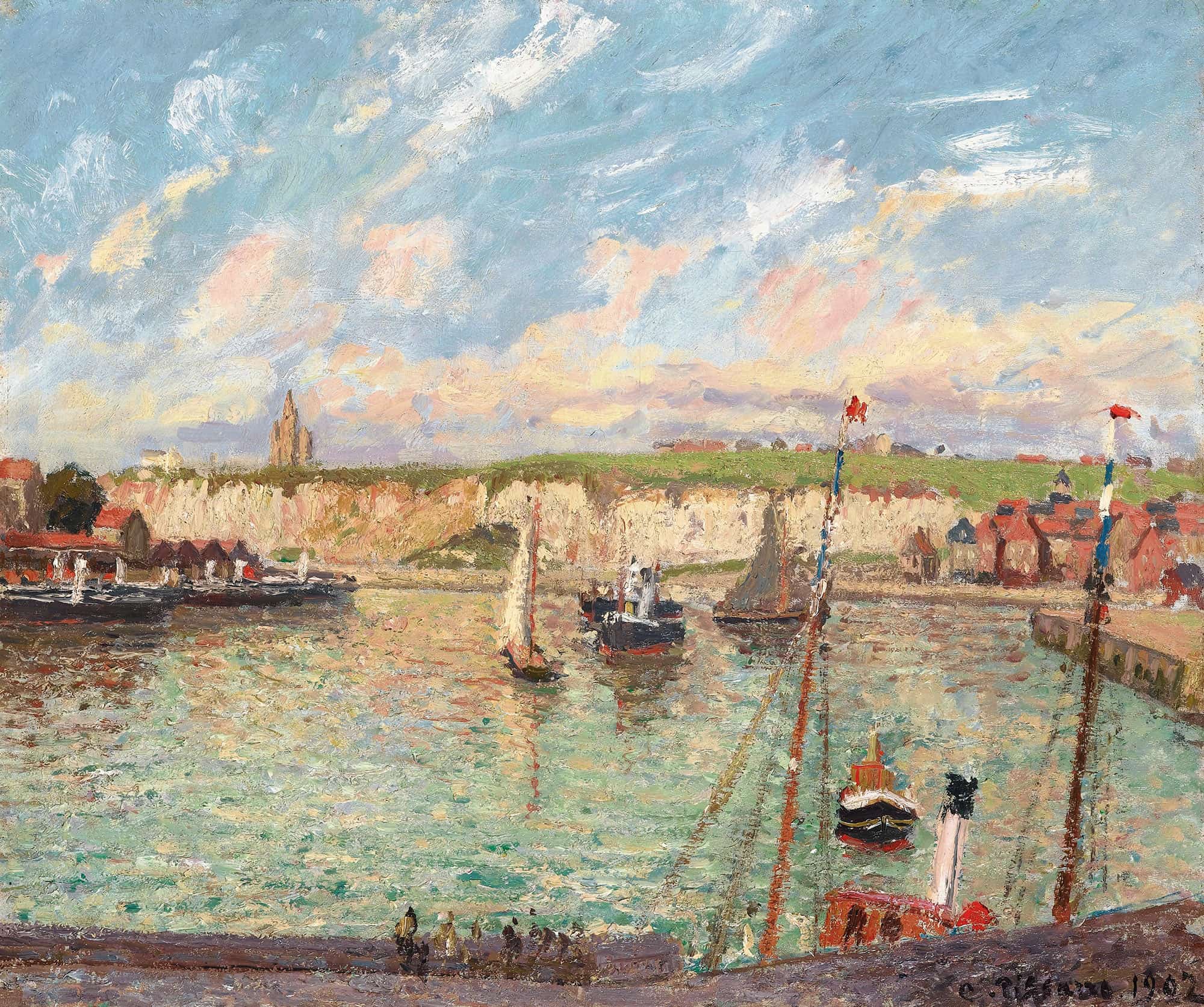 Lavant Port De Dieppe Apres Midi Temps Lumineux by Camille Pissarro - Image 2