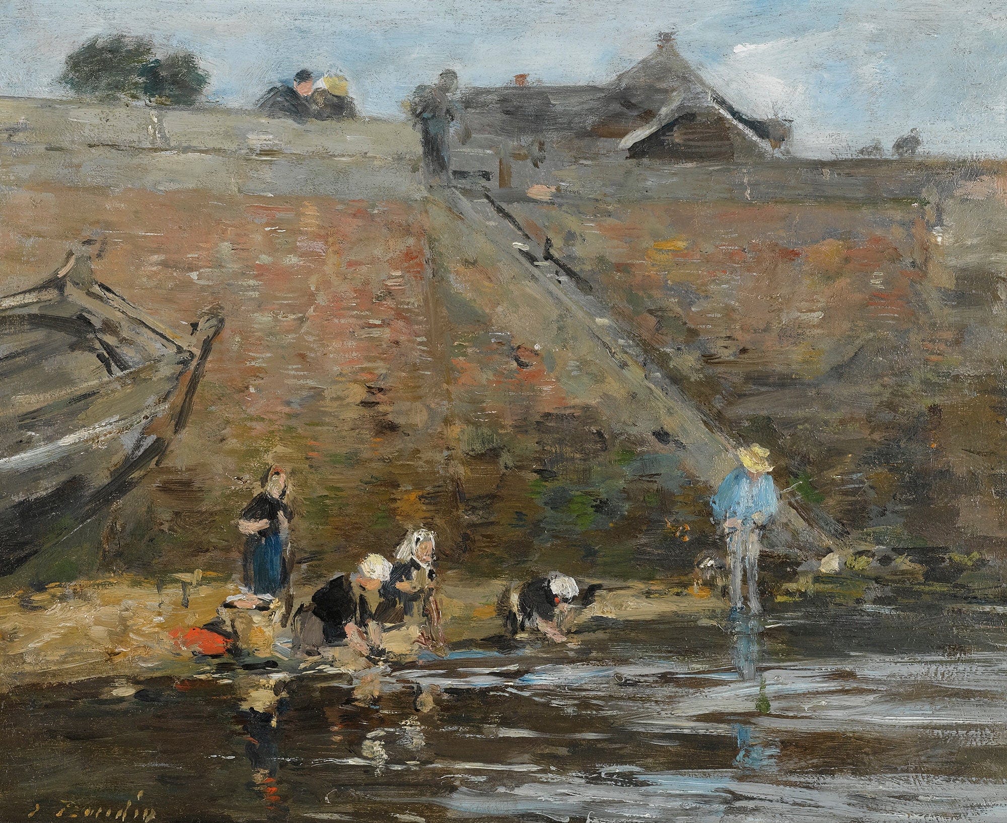 Laveuses Au Bord Dune Riviere by Eugene Boudin - Image 2