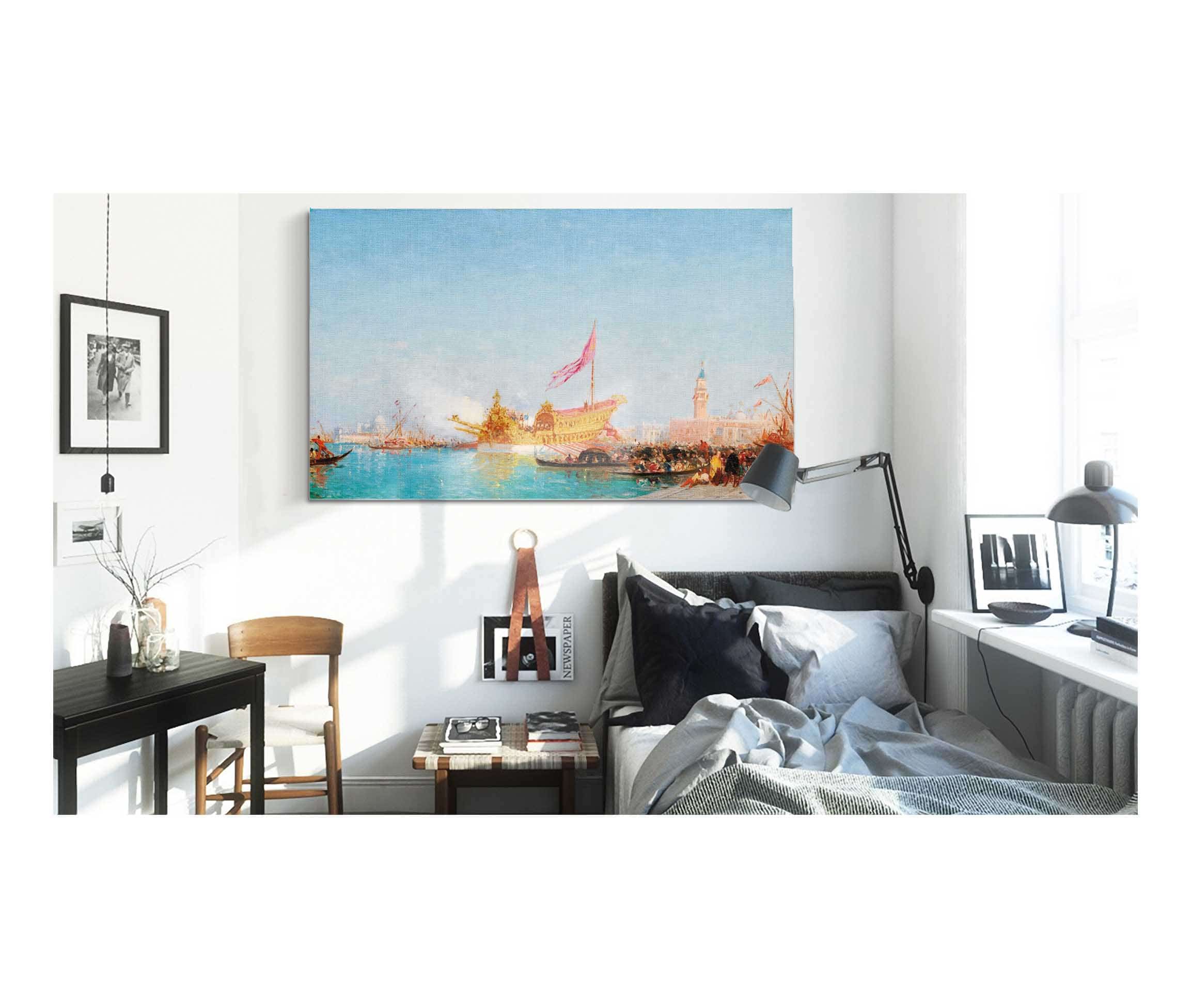 Le Bucentaure Vu Du Quai Des Esclavons Venise by Felix Ziem - Image 3