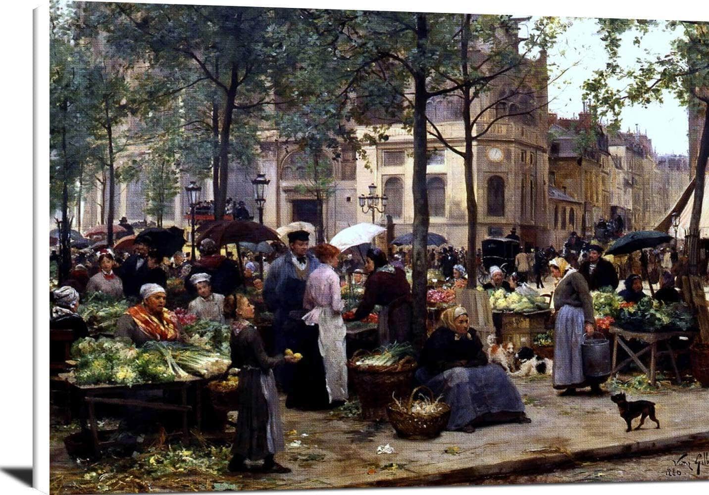 Le Carreau Des Halles Painting Victor Gabriel Gilbert Canvas Art