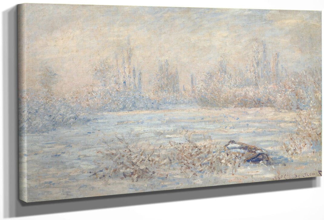 Le Givre (View Of Vetheuil In Winter, Val D'oise, Ile De France) By Claude Monet