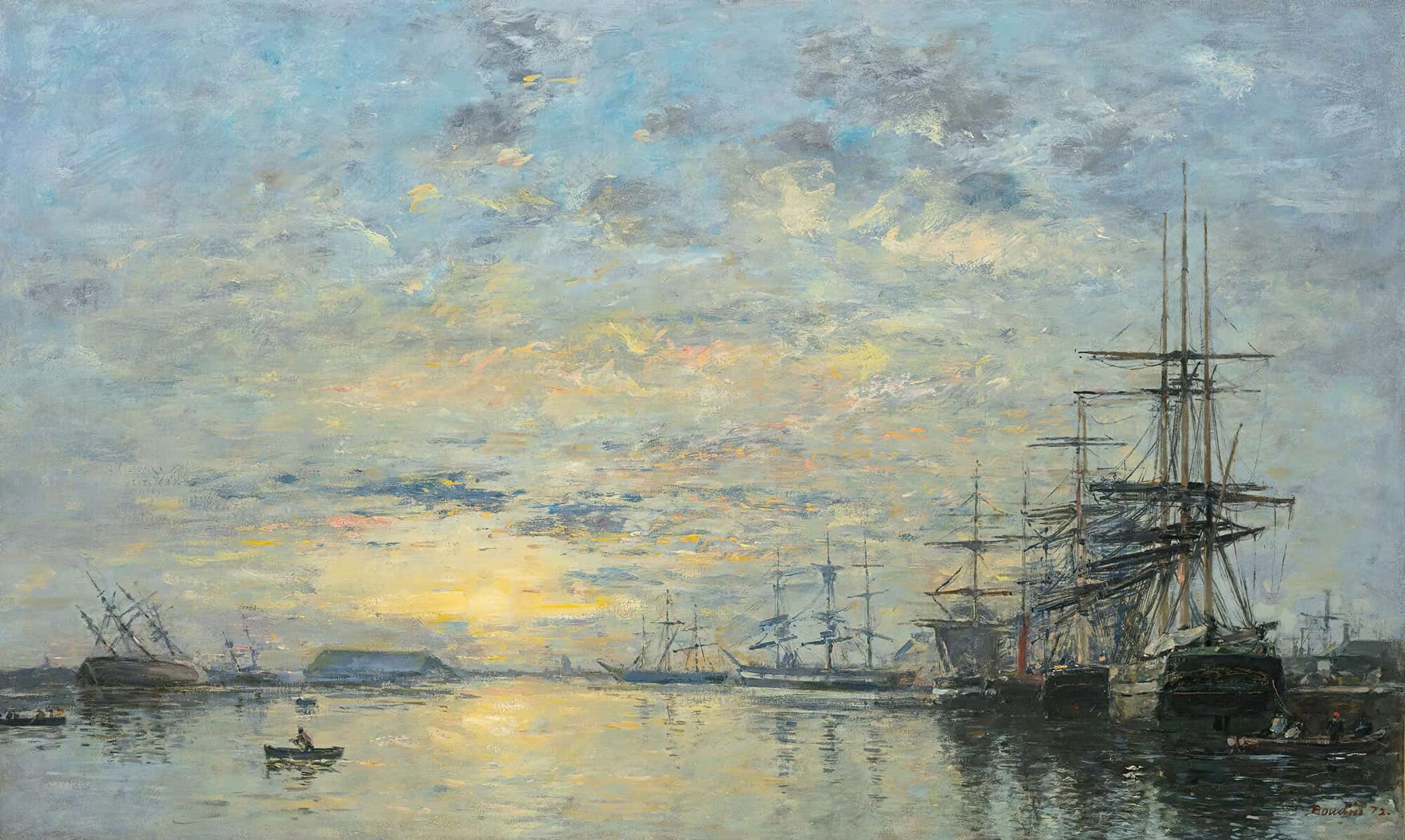 Le Havre Bassin De Leure by Eugene Boudin - Image 2