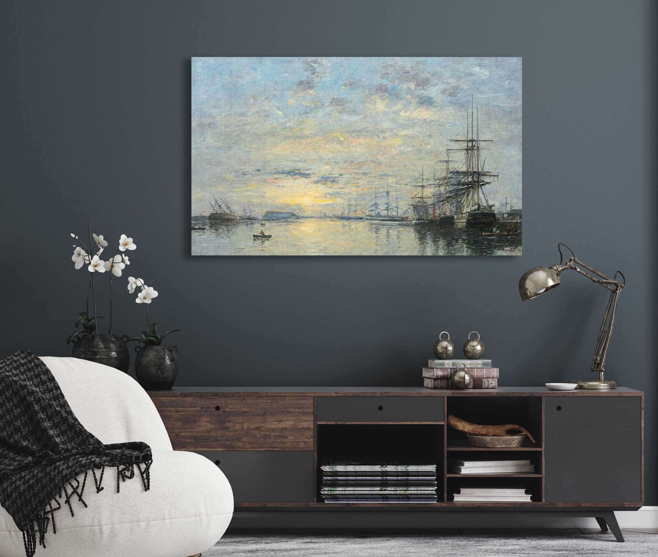 Le Havre Bassin De Leure by Eugene Boudin - Image 5