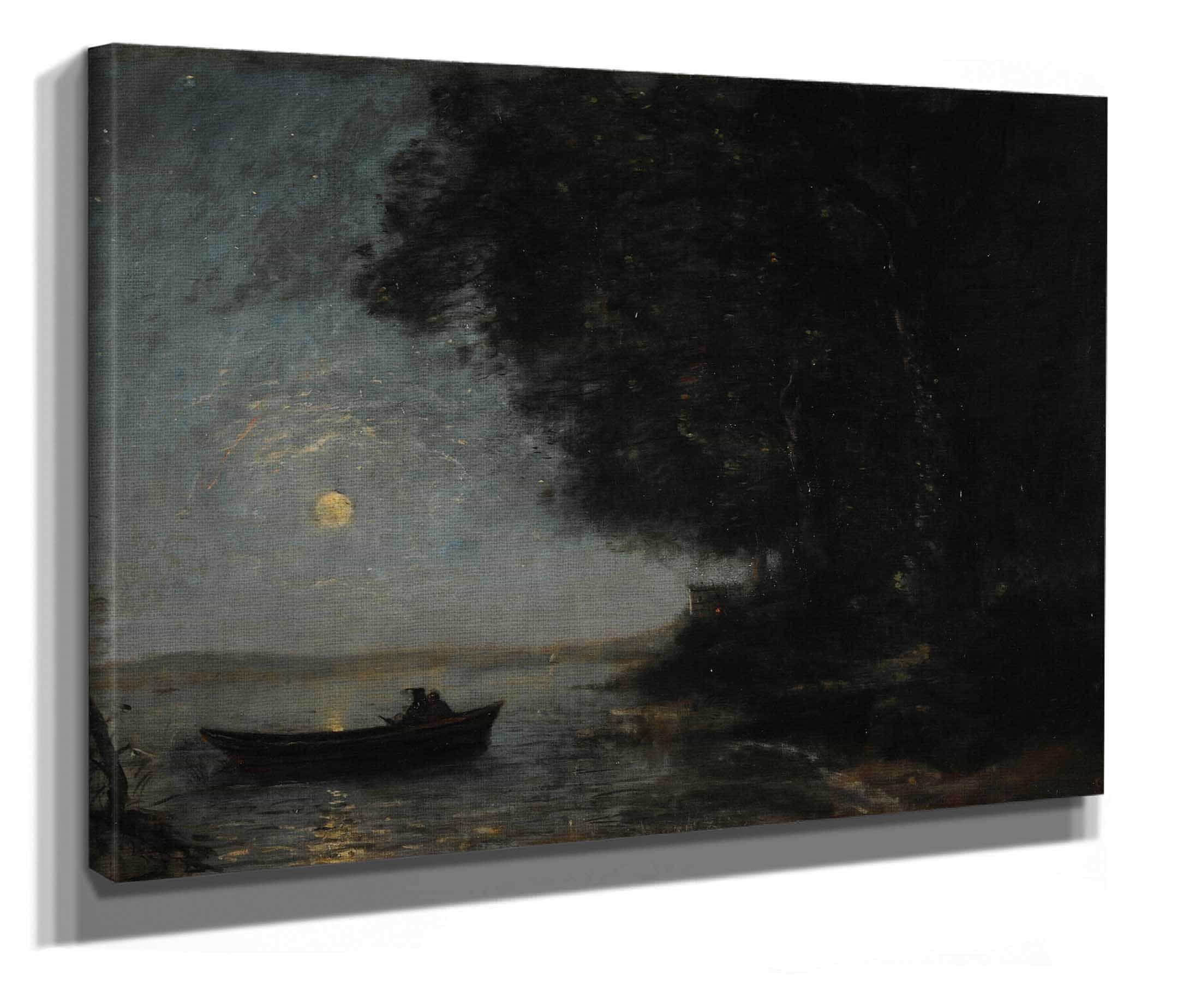 Le Lac Effet De Nuit by Jean Baptiste Camille Corot - Image 2