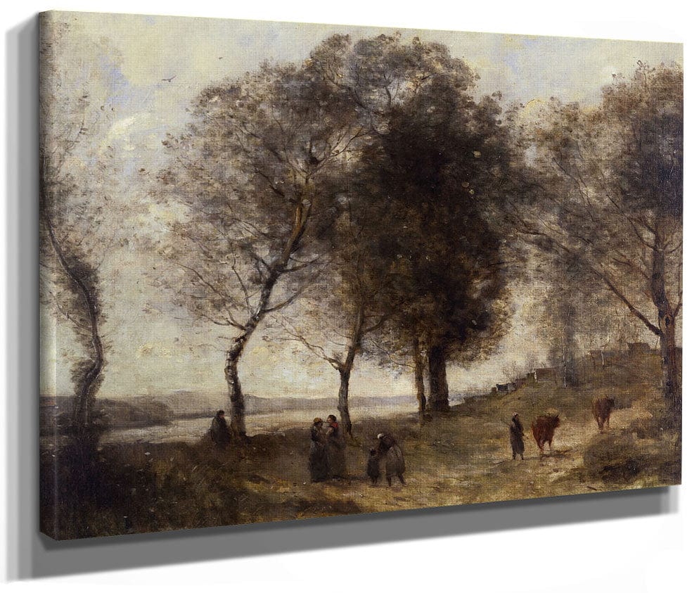 Le Lac (Or Le Chemin Des Vaches) By Jean Baptiste Camille Corot