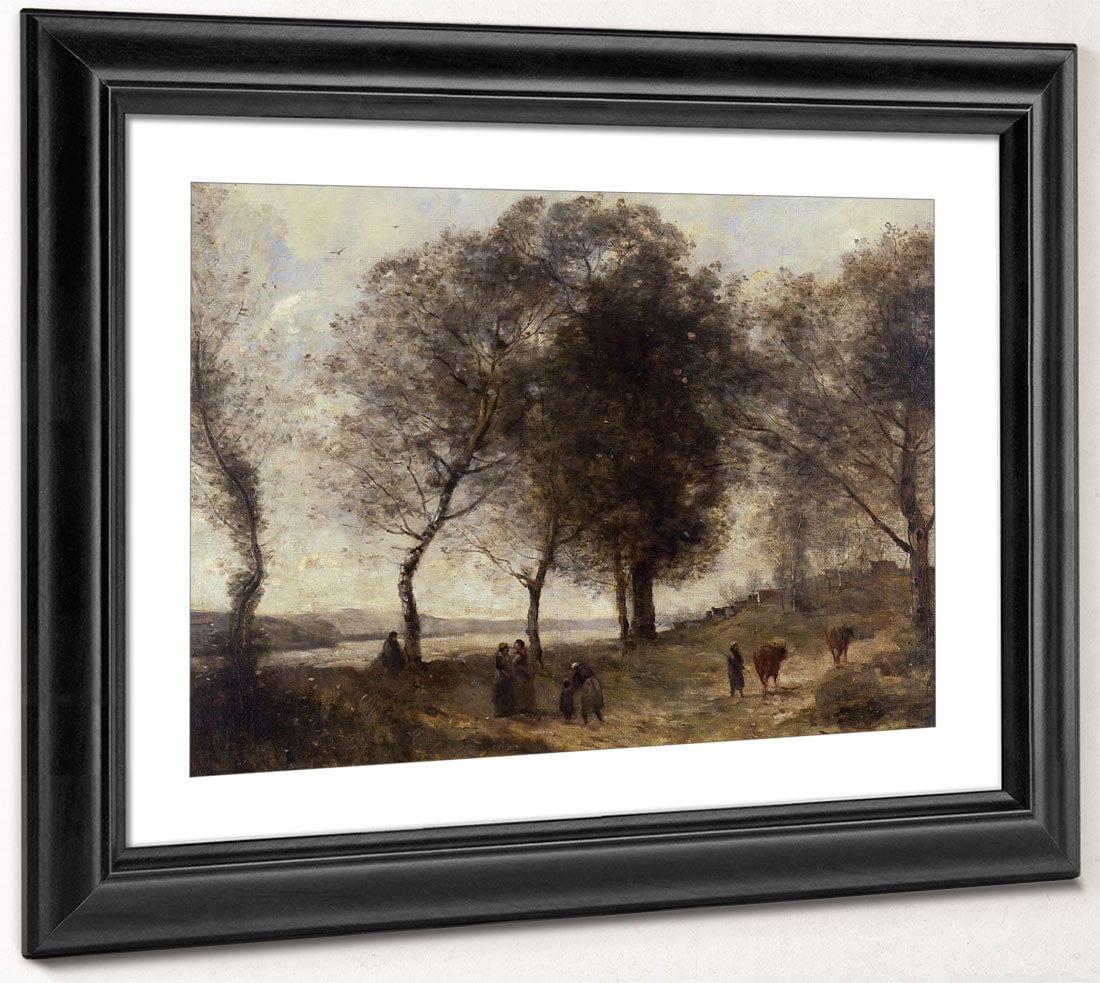 Le Lac (Or Le Chemin Des Vaches) By Jean Baptiste Camille Corot - Image 2