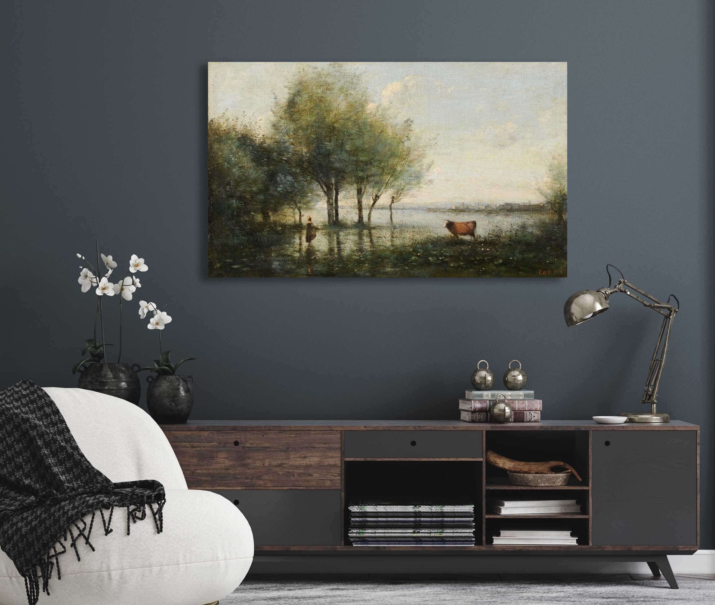 Le Marais by Jean Baptiste Camille Corot - Image 5