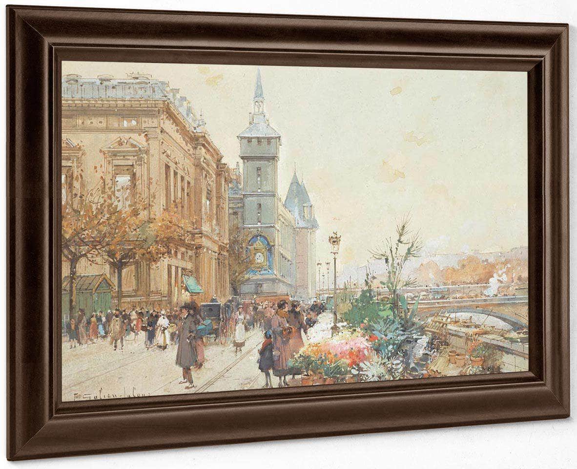 Le Marche Aux Fleurs By Eugene Galien Laloue - Image 6