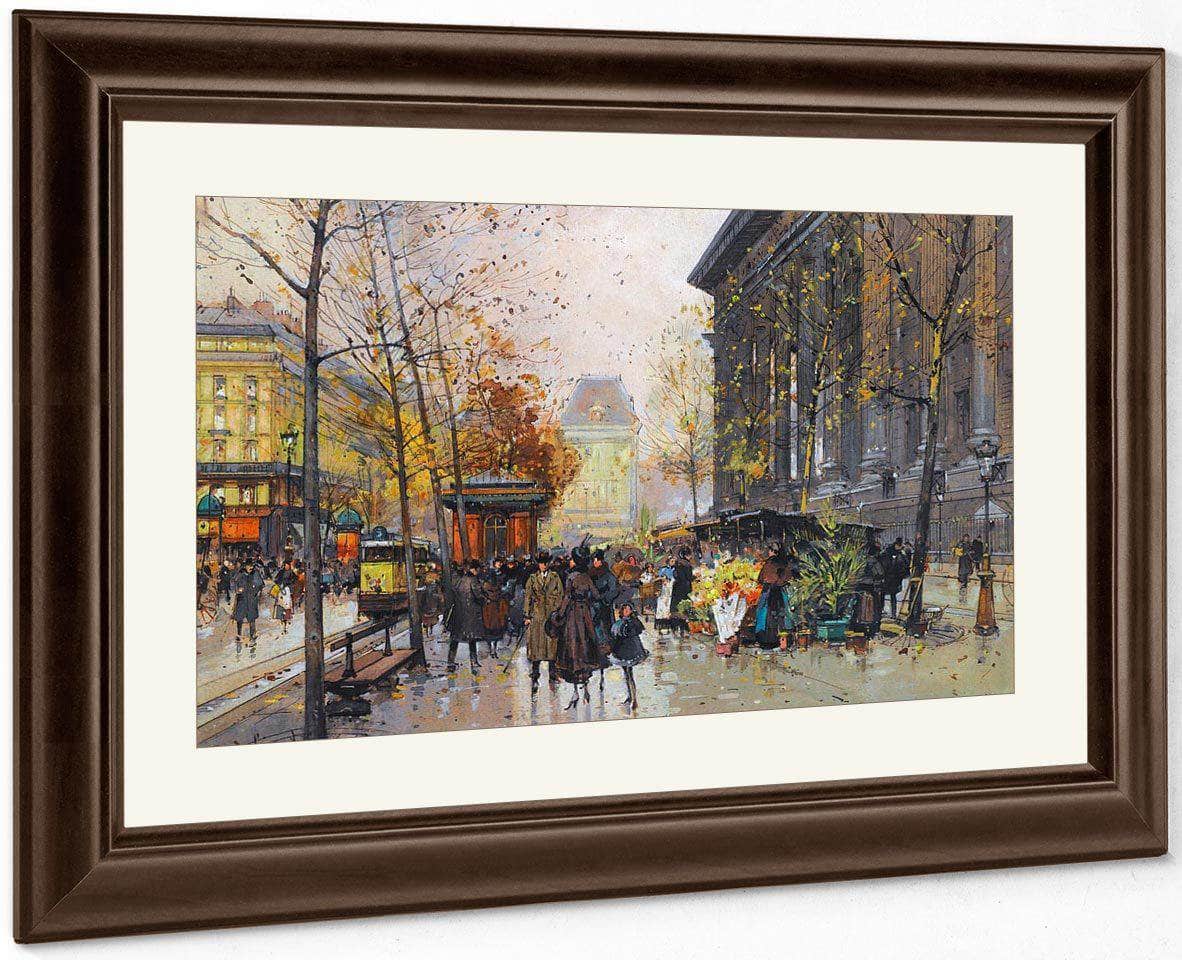 Le Marche Aux Fleurs La Madeleine By Eugene Galien Laloue - Image 5