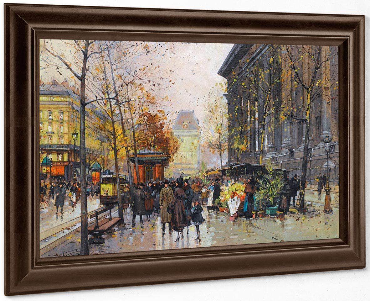 Le Marche Aux Fleurs La Madeleine By Eugene Galien Laloue - Image 6