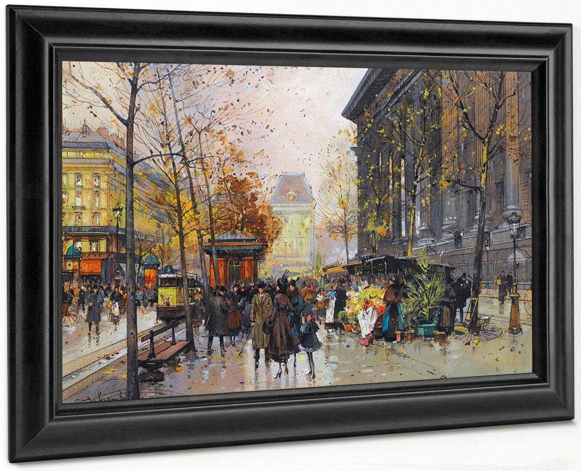 Le Marche Aux Fleurs La Madeleine By Eugene Galien Laloue - Image 8