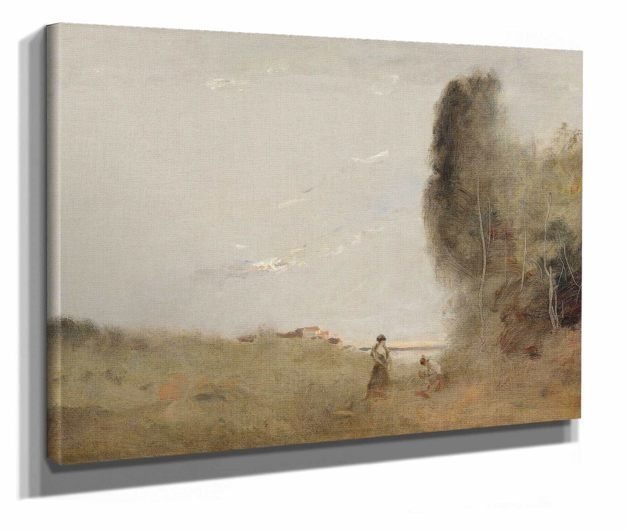 Le Matin Au Bord De Leau by Jean Baptiste Camille Corot - Image 2