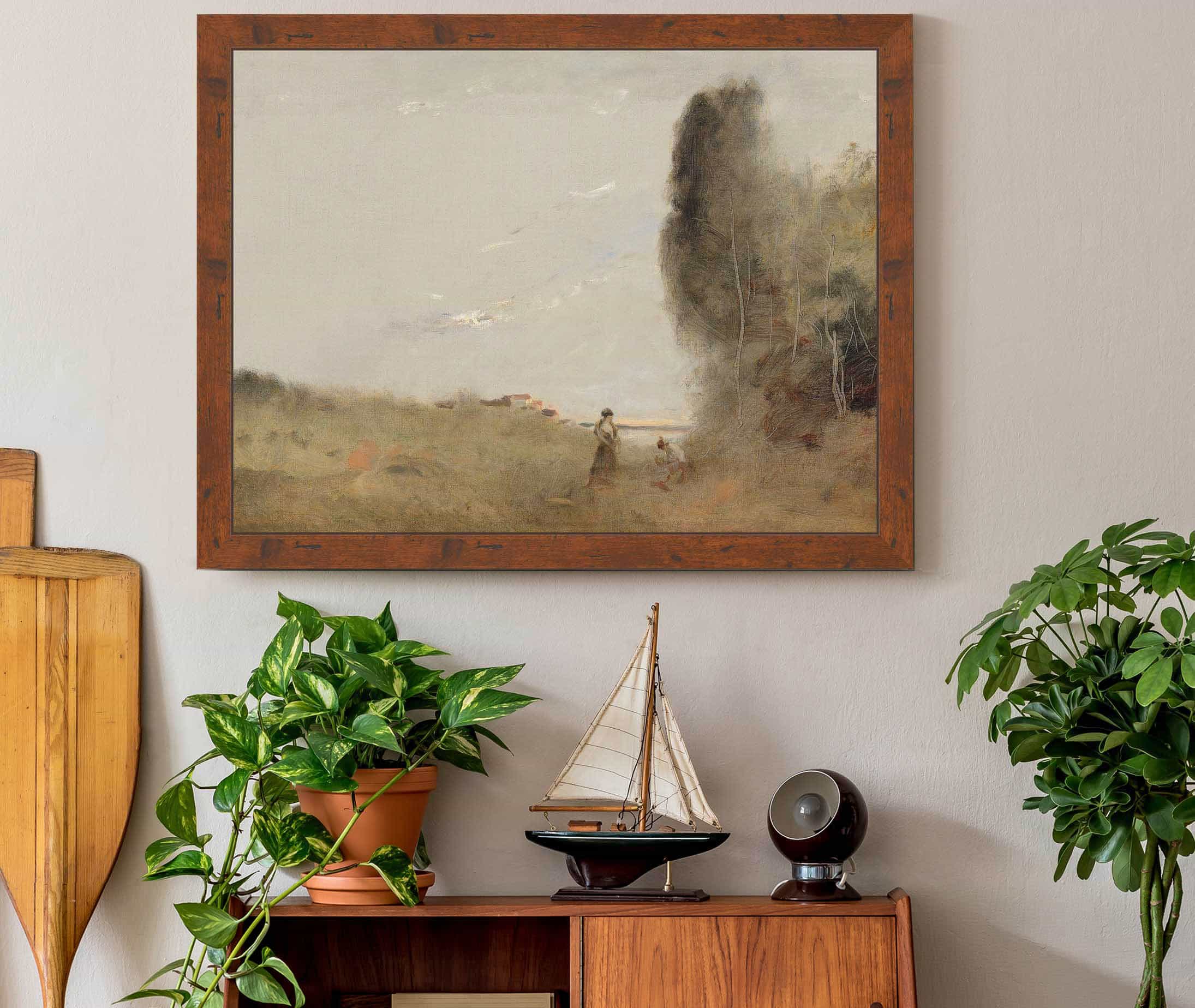Le Matin Au Bord De Leau by Jean Baptiste Camille Corot - Image 3