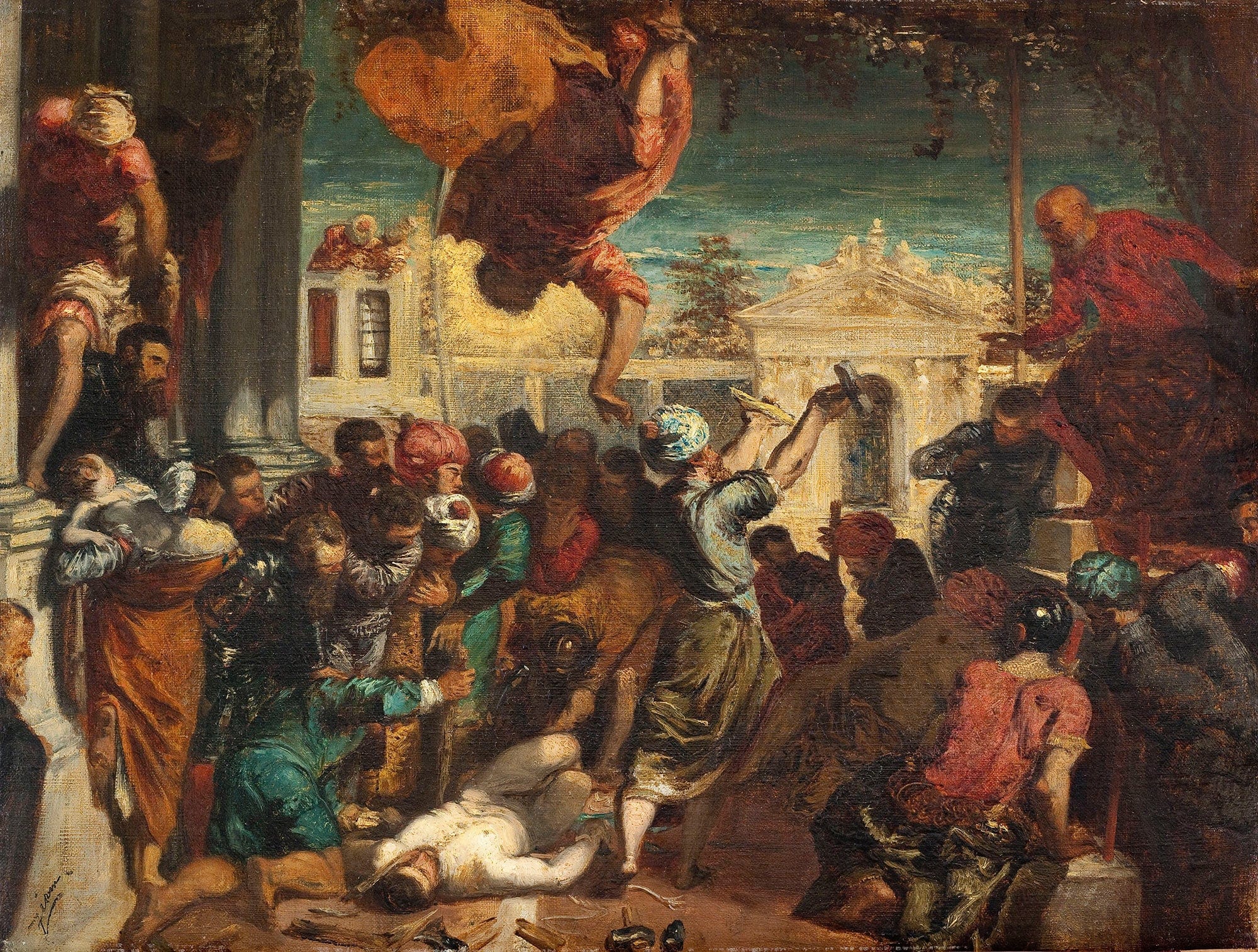 Le Miracle De Lesclave Copie Dapres Tintoret Ou Le Martyre De Saint Marc by Felix Ziem - Image 2