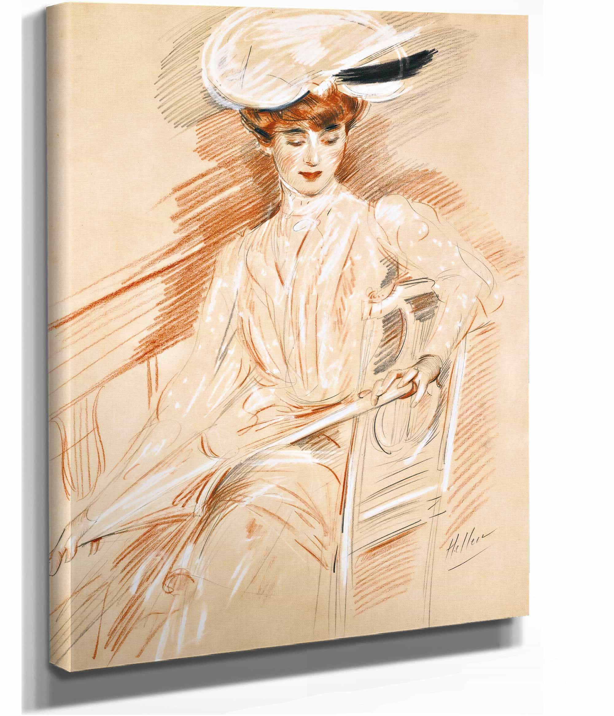 Le Parasol by Paul Cesar Helleu - Image 2