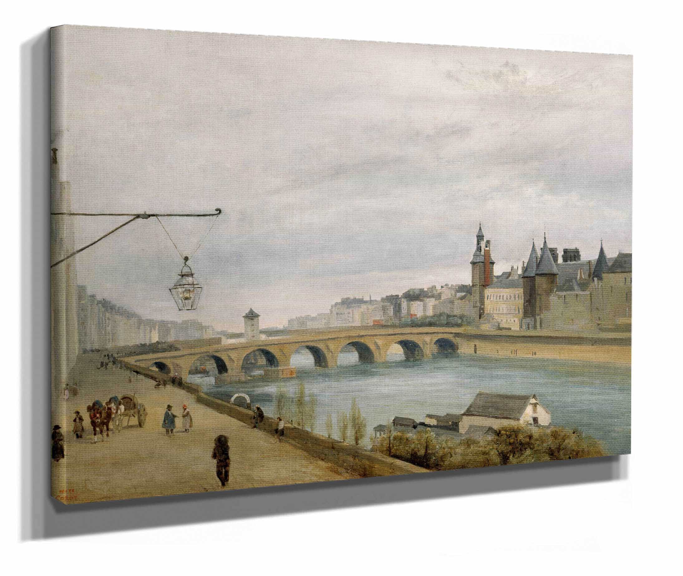 Le Pont Au Change Vu Du Quai De Gesvres by Jean Baptiste Camille Corot - Image 2