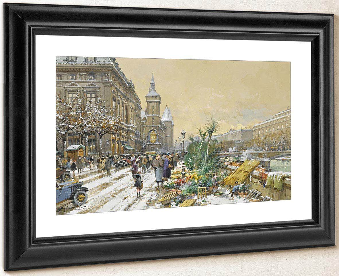 Le Quai Aux Fleurs Et La Conciergerie By Eugene Galien Laloue - Image 4