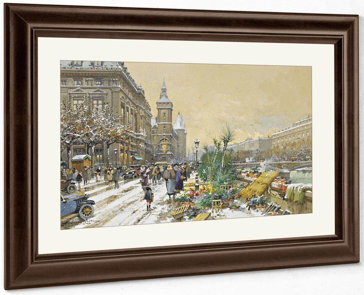 Le Quai Aux Fleurs Et La Conciergerie By Eugene Galien Laloue - Image 5