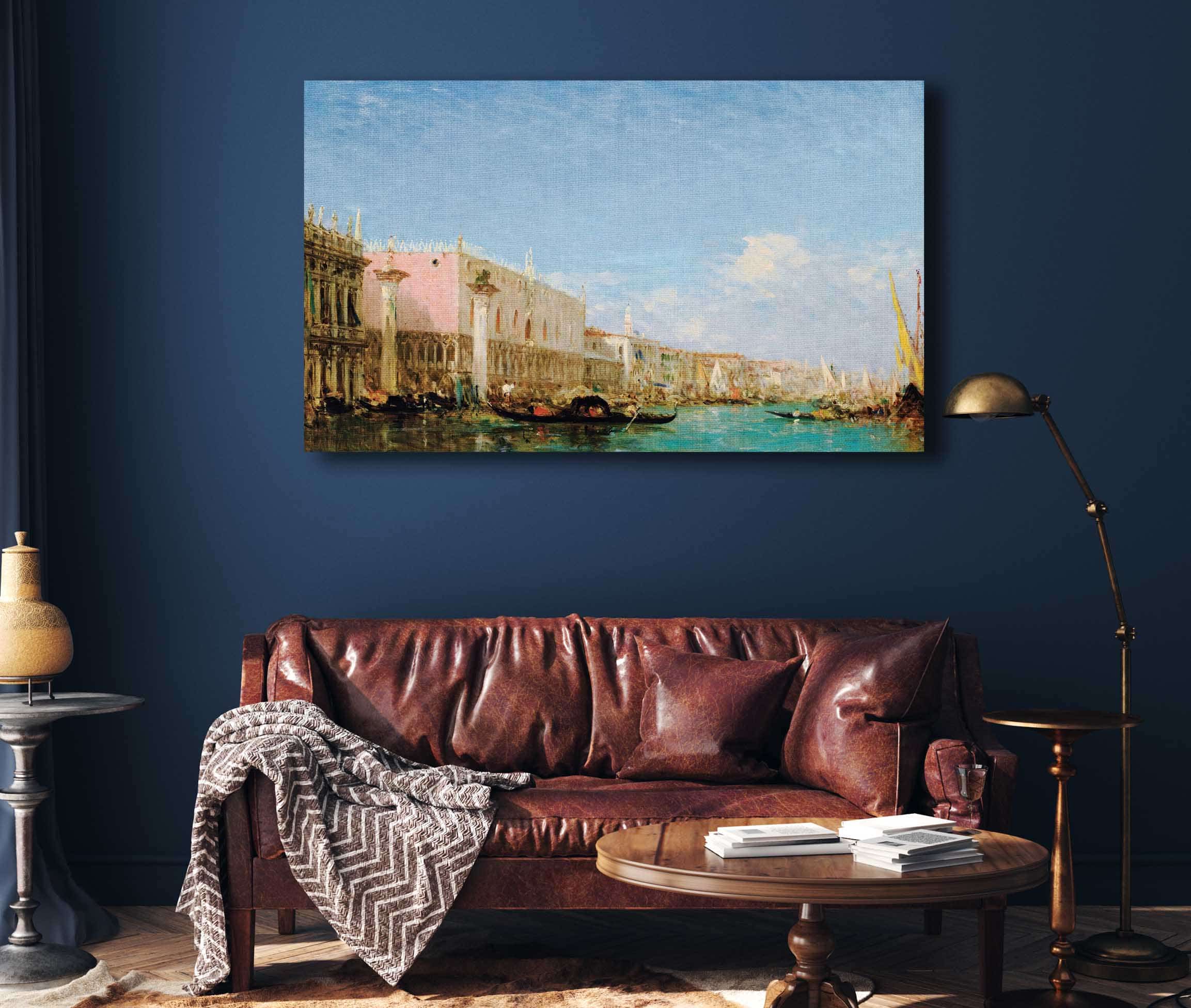 Le Quai Des Esclaves Venise by Felix Ziem - Image 4