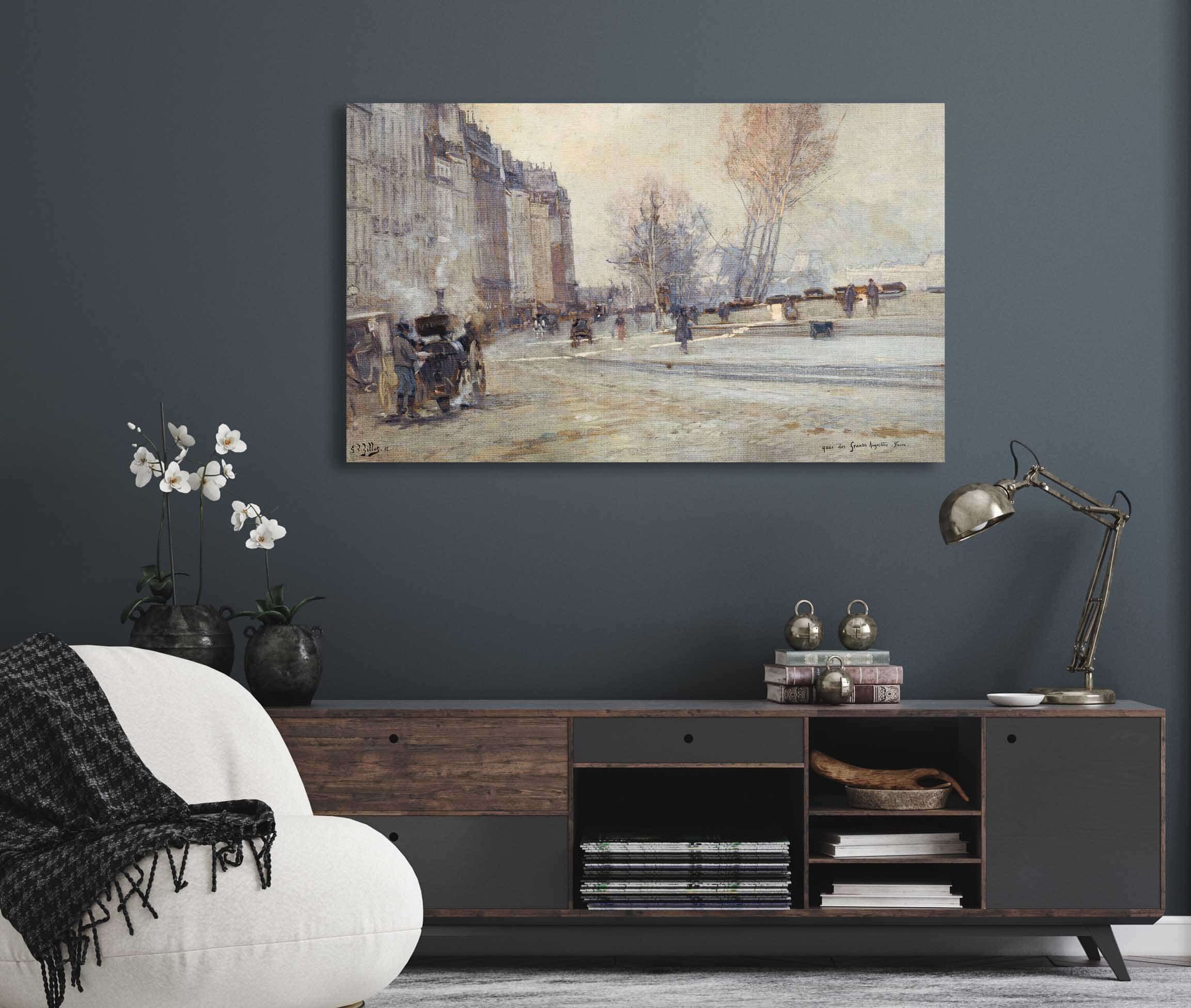 Le Quai Des Grands Augustins by Georges Jules Victor Clairin - Image 5