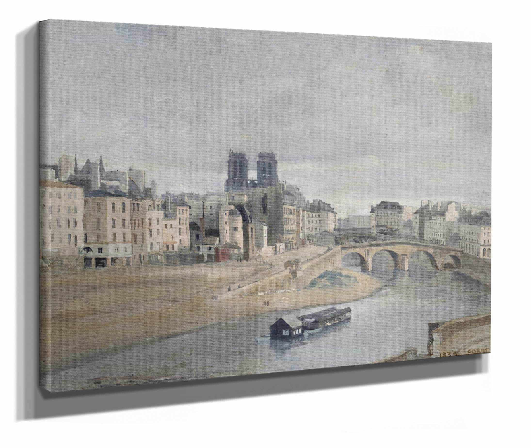 Le Quai Des Orfevres Et Le Pont Saint Michel by Jean Baptiste Camille Corot - Image 2