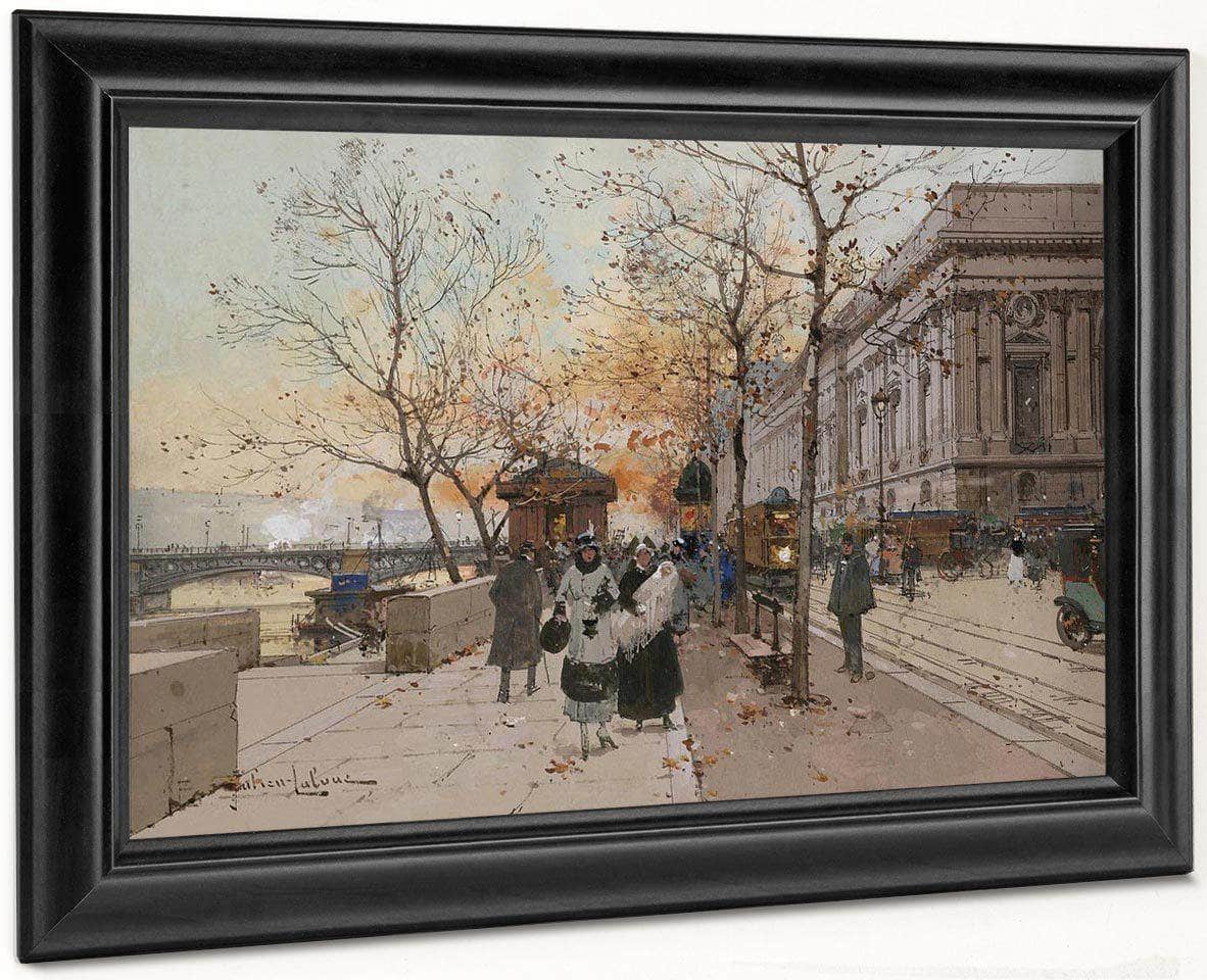 Le Quai Du Louvre By Eugene Galien Laloue - Image 8