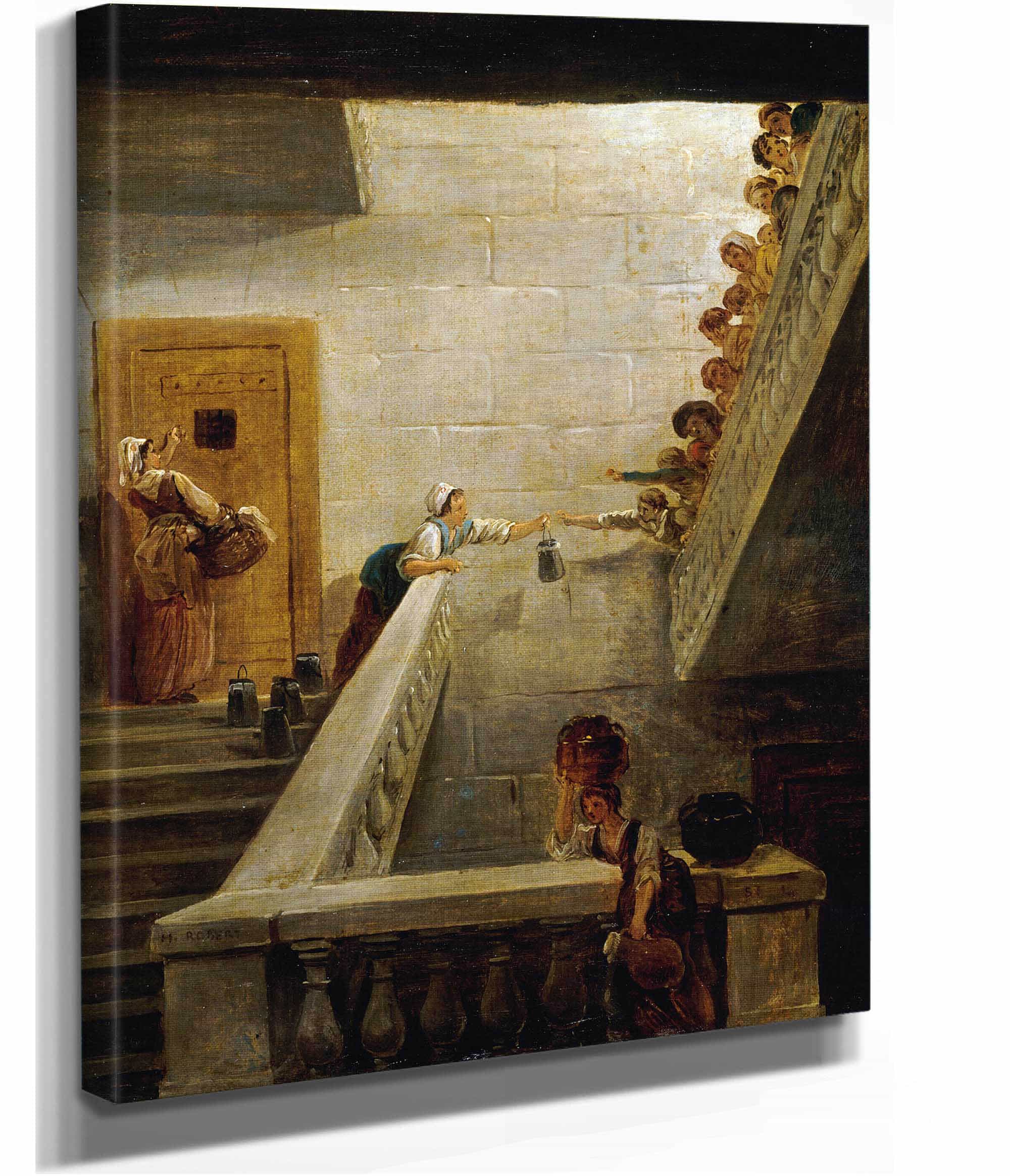 Le Ravitaillement Des Prisonniers A La Prison De Saint Lazare by Hubert Robert - Image 2