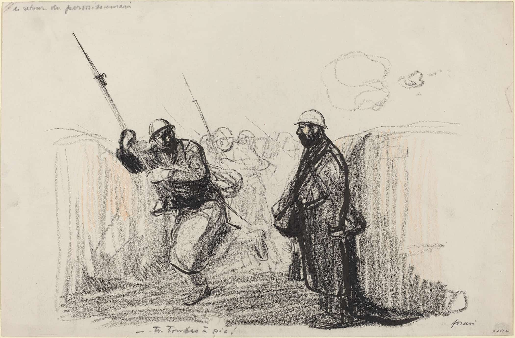 Le Retour Du Permissionnaire Tu Tombes A Pie by Jean Louis Forain - Image 2
