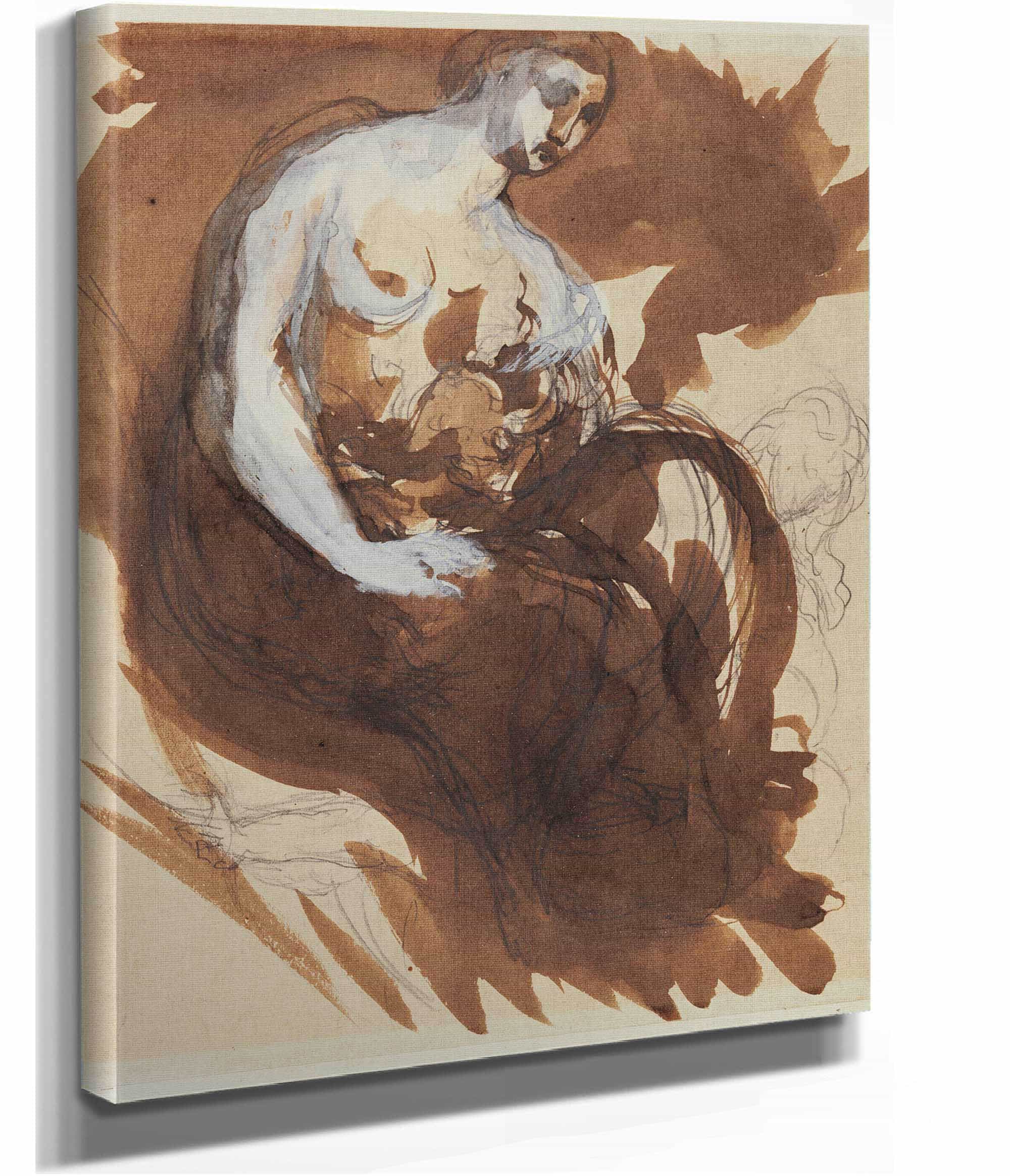 Le Sommeil Femme Assise by Pierre Puvis De Chavannes - Image 2
