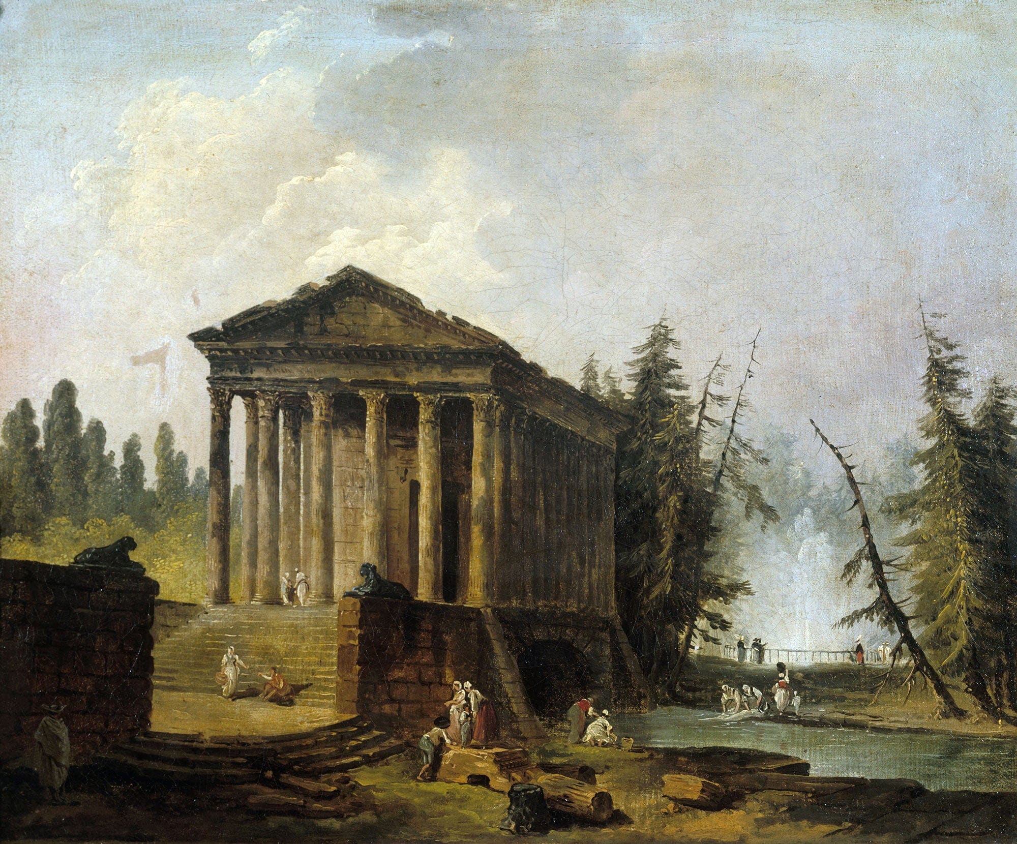 Le Temple Antique by Hubert Robert