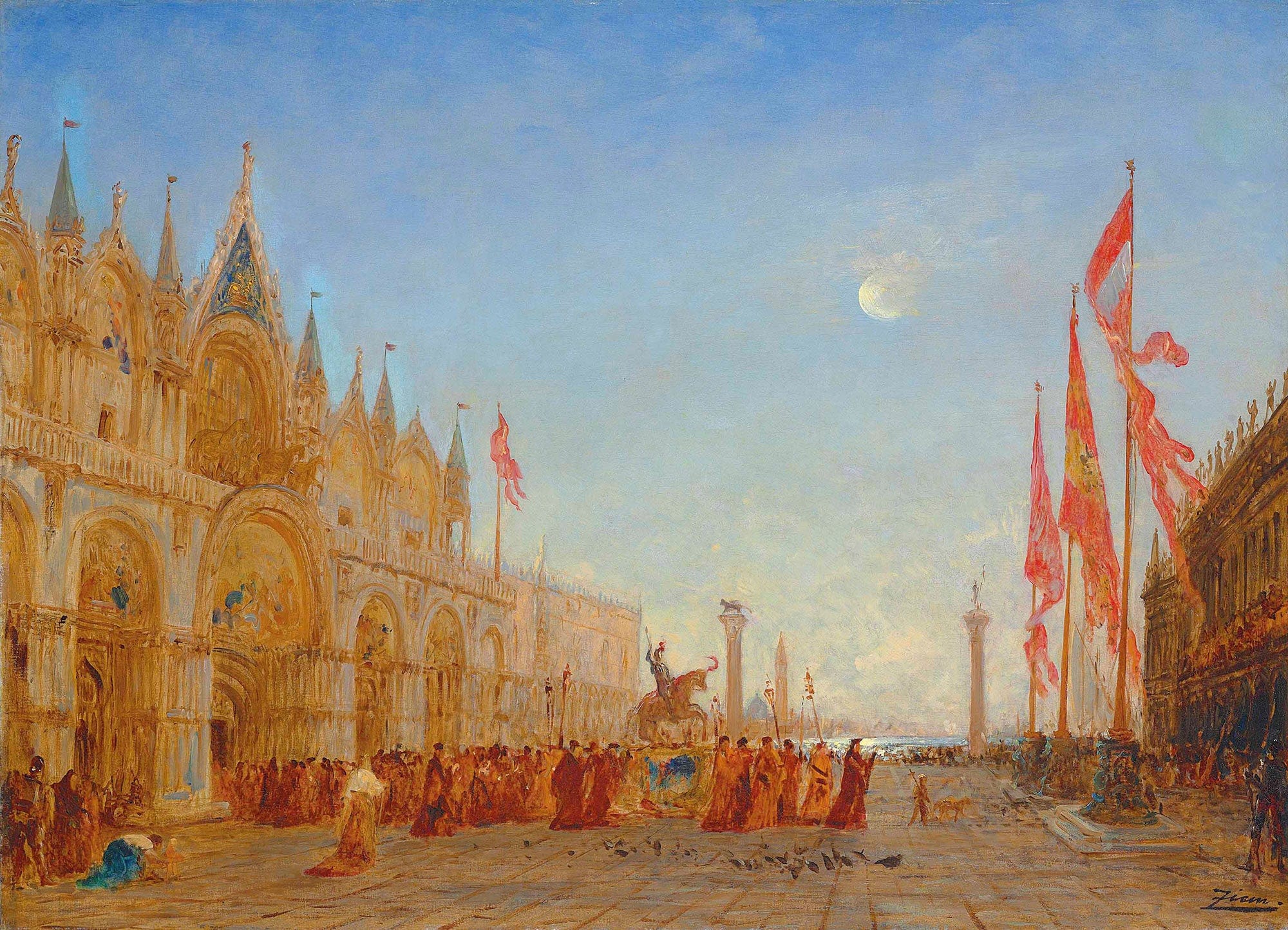 Le Triomphe De Saint Georges Majeur by Felix Ziem - Image 2