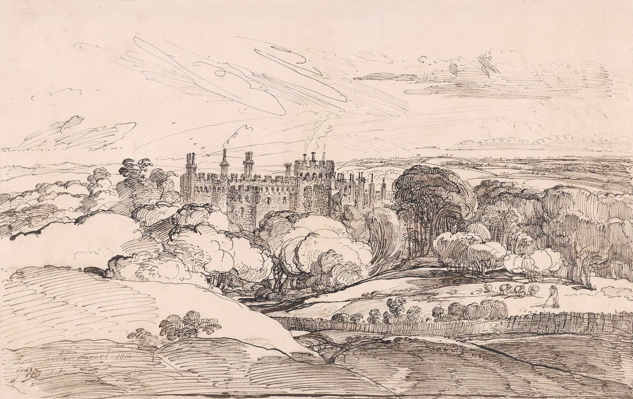 Lea Castle From Above The Woods by James Ward - Image 2