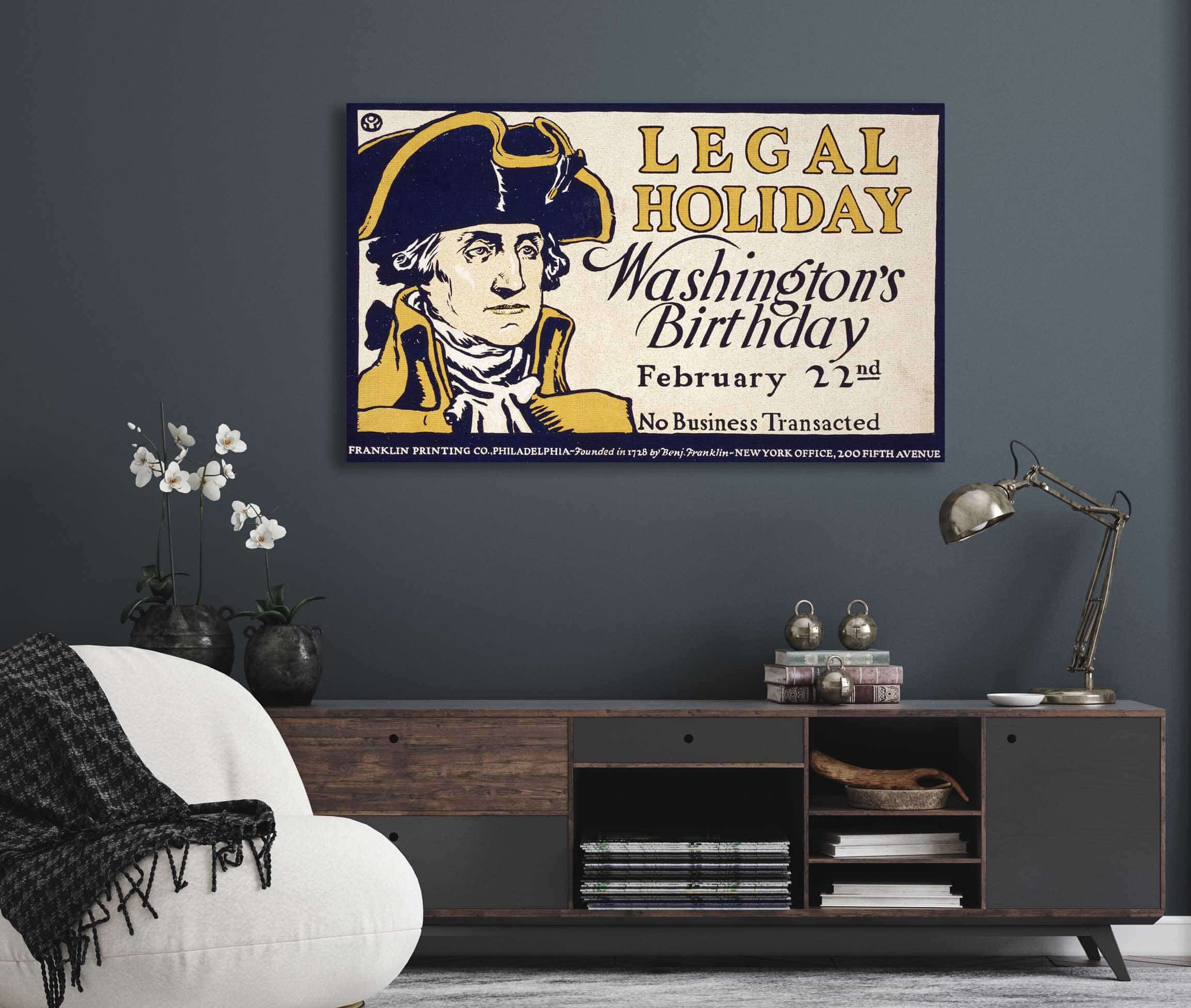 Legal Holiday Washingtons Birthday February Nd No Business Transacted by Edward Penfield - Image 5