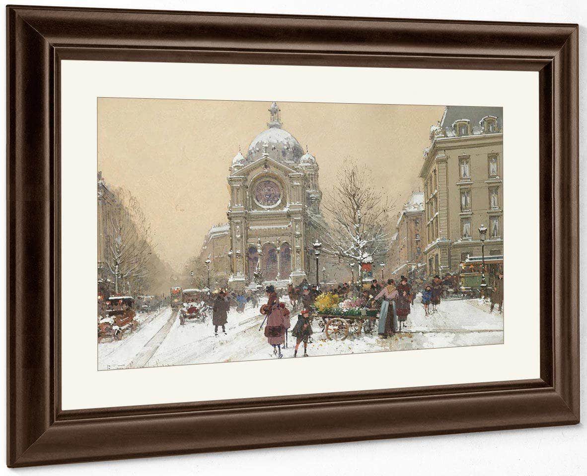Leglise Saint Augustin By Eugene Galien Laloue - Image 5